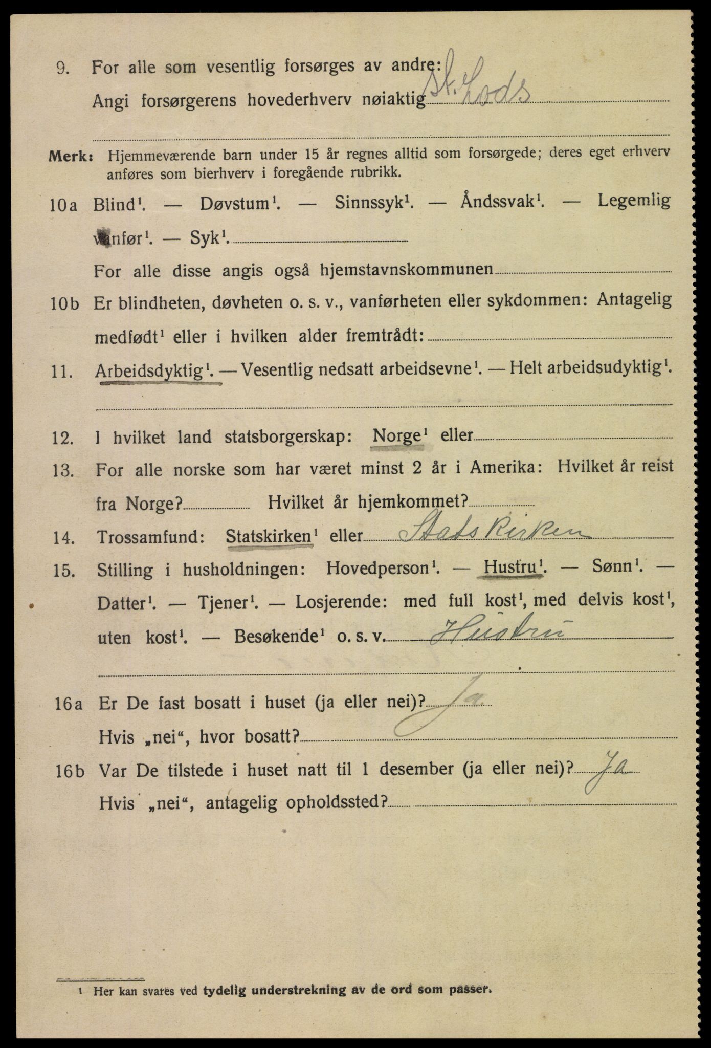 SAK, 1920 census for Kristiansand, 1920, p. 13452