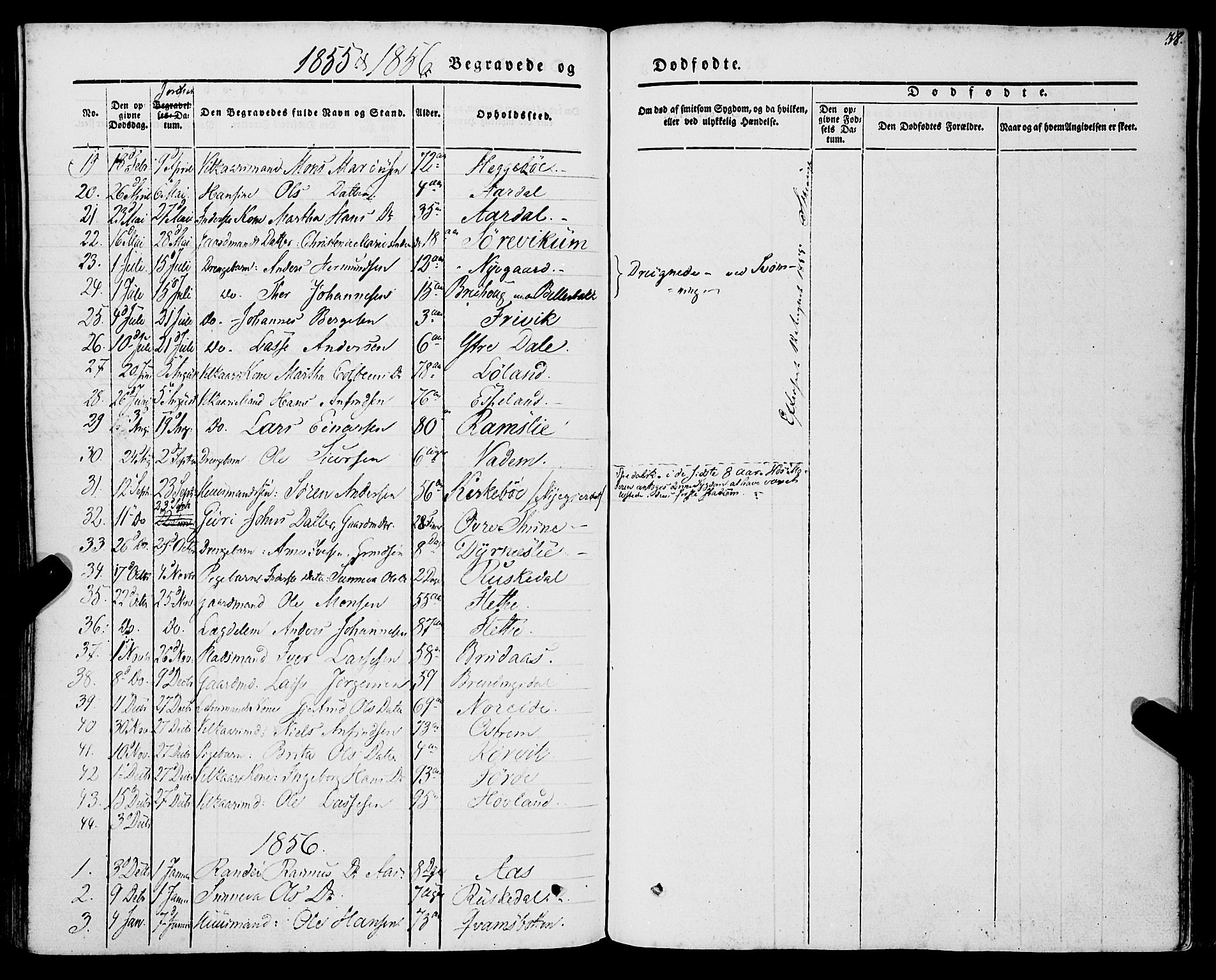 Lavik sokneprestembete, AV/SAB-A-80901: Parish register (official) no. A 3, 1843-1863, p. 38