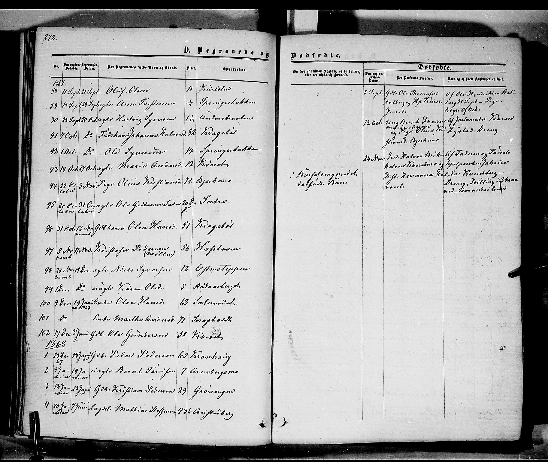 Hof prestekontor, AV/SAH-PREST-038/H/Ha/Haa/L0009: Parish register (official) no. 9, 1862-1877, p. 272