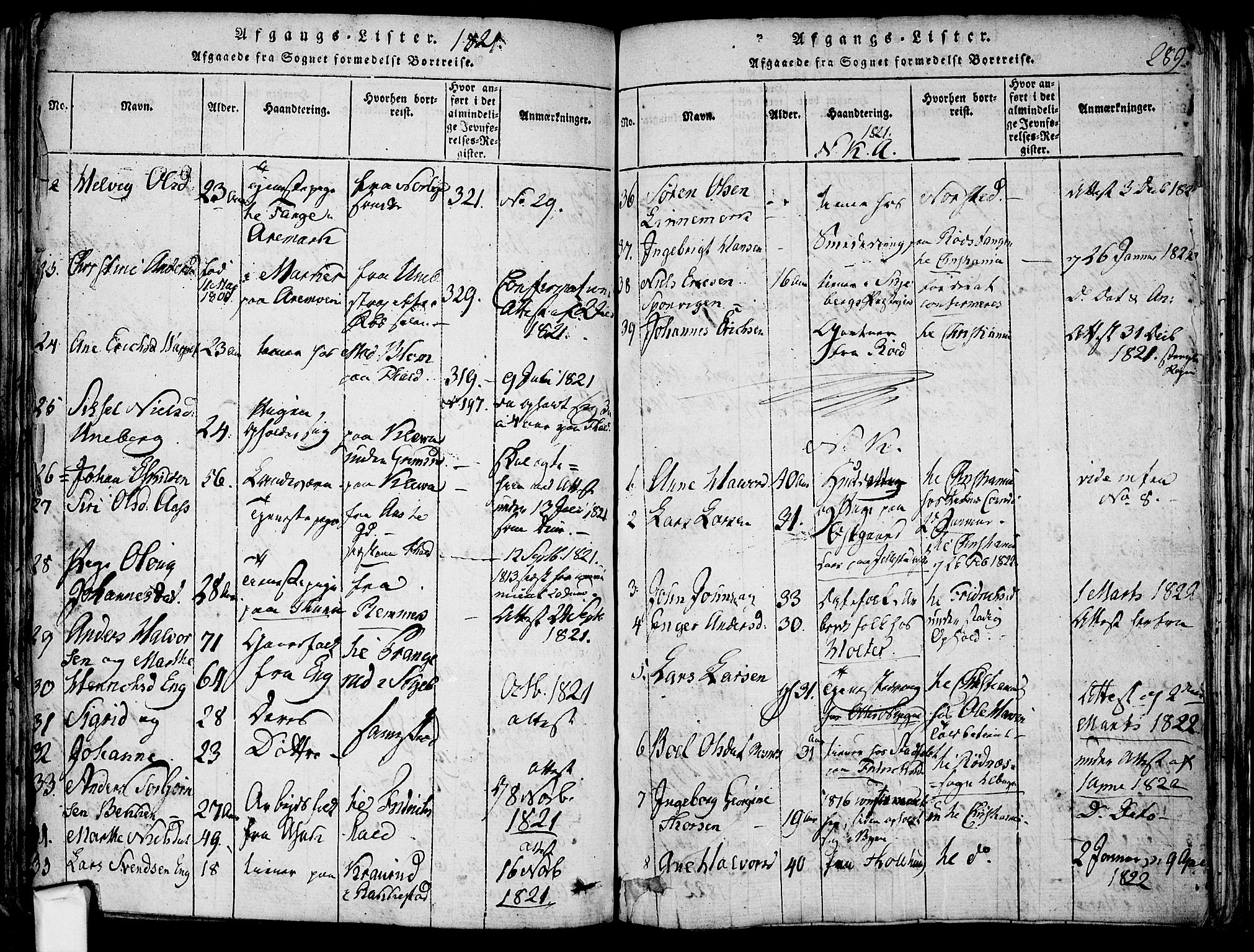 Berg prestekontor Kirkebøker, AV/SAO-A-10902/F/Fa/L0002: Parish register (official) no. I 2, 1815-1831, p. 289