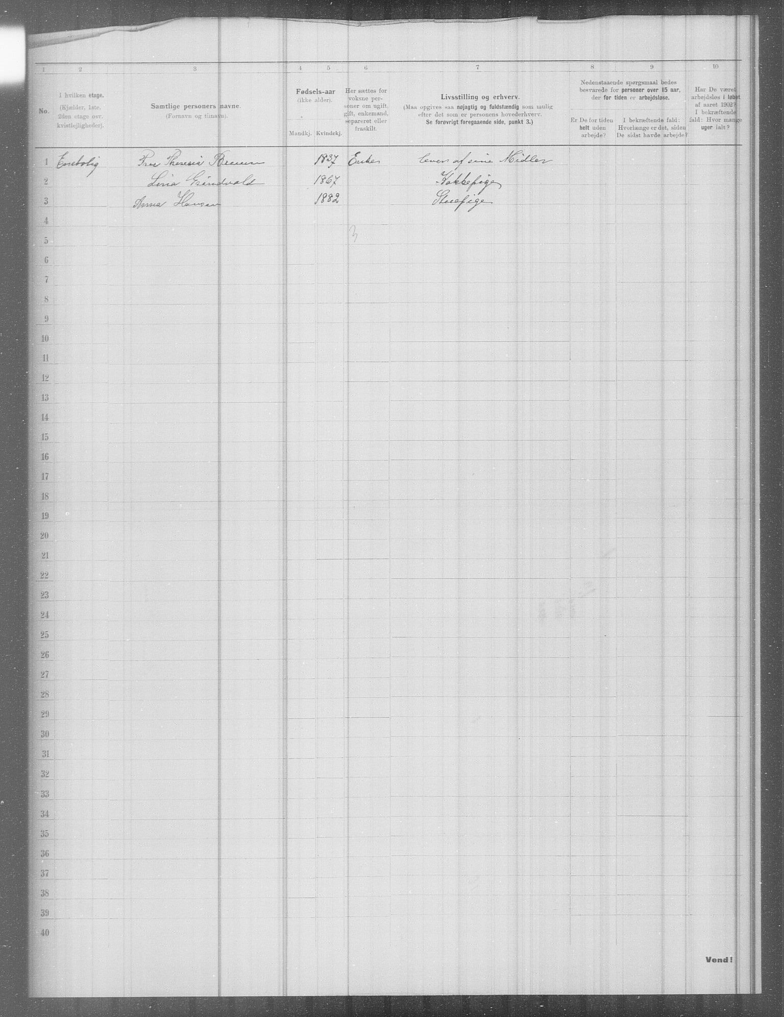 OBA, Municipal Census 1902 for Kristiania, 1902, p. 6336