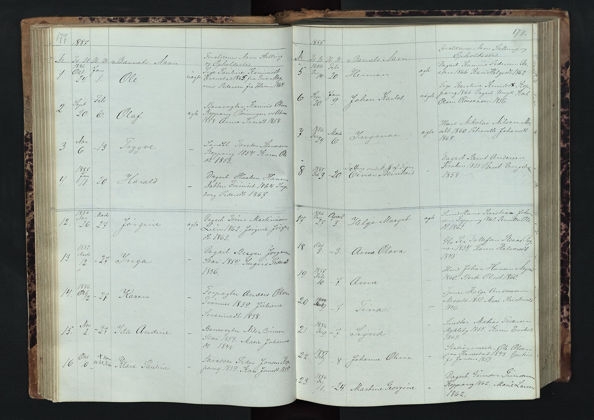 Stor-Elvdal prestekontor, AV/SAH-PREST-052/H/Ha/Hab/L0001: Parish register (copy) no. 1 /1, 1860-1894, p. 177-178