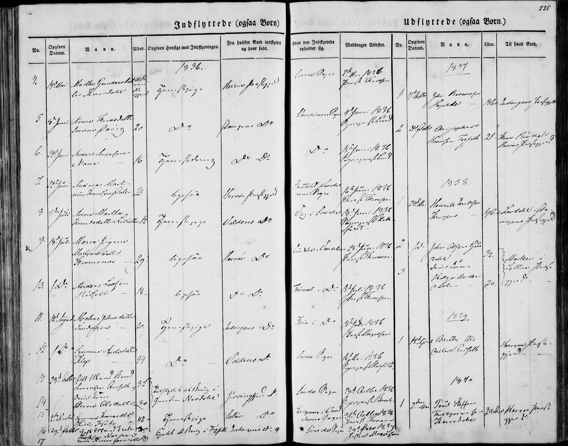 Ministerialprotokoller, klokkerbøker og fødselsregistre - Møre og Romsdal, AV/SAT-A-1454/501/L0005: Parish register (official) no. 501A05, 1831-1844, p. 235