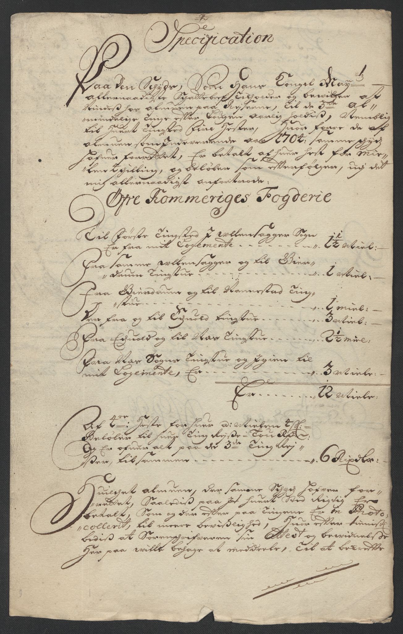 Rentekammeret inntil 1814, Reviderte regnskaper, Fogderegnskap, AV/RA-EA-4092/R12/L0717: Fogderegnskap Øvre Romerike, 1704-1705, p. 233