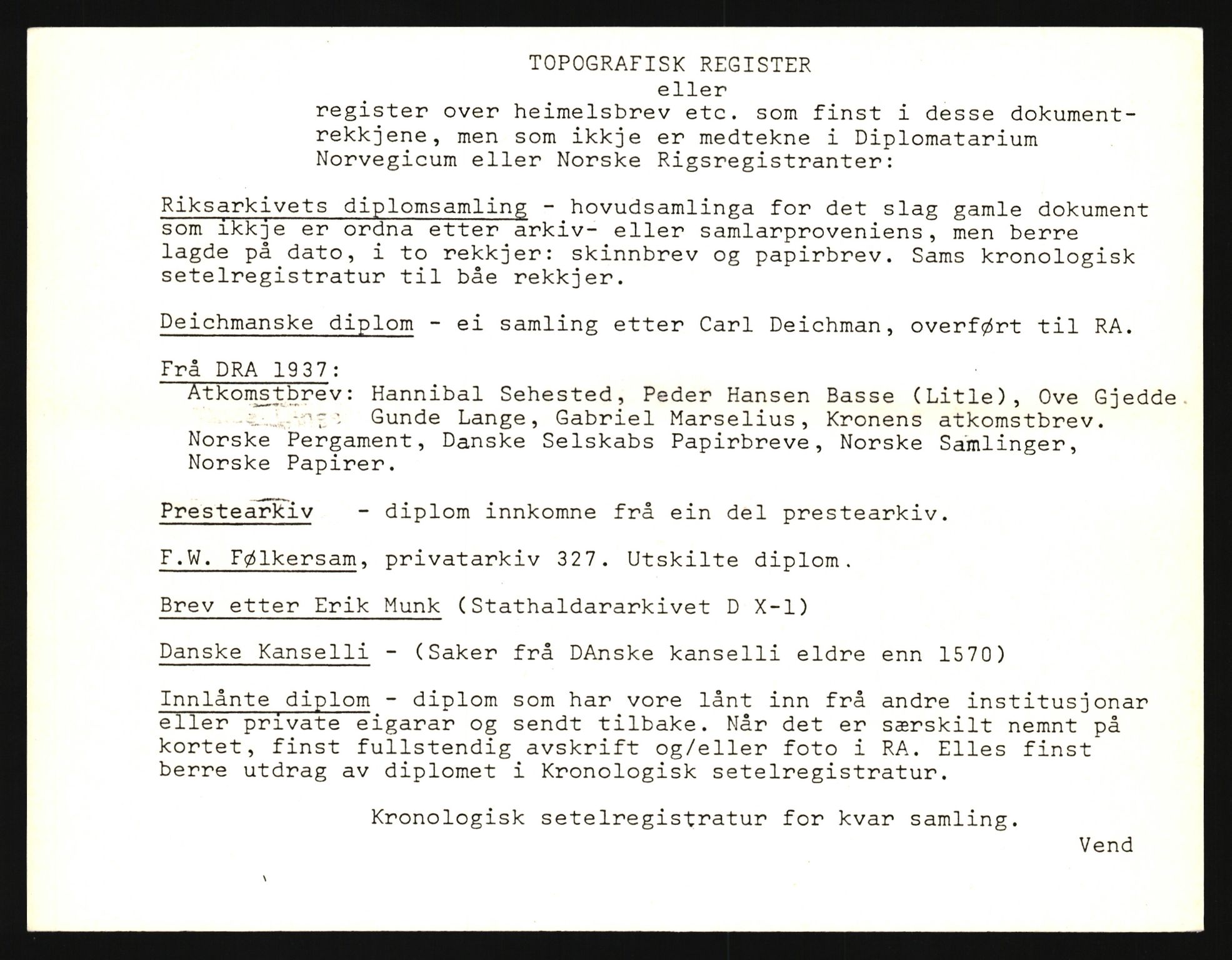 Riksarkivets diplomsamling, AV/RA-EA-5965/F35/F35e/L0020: Registreringssedler Telemark 1, 1400-1700, p. 1