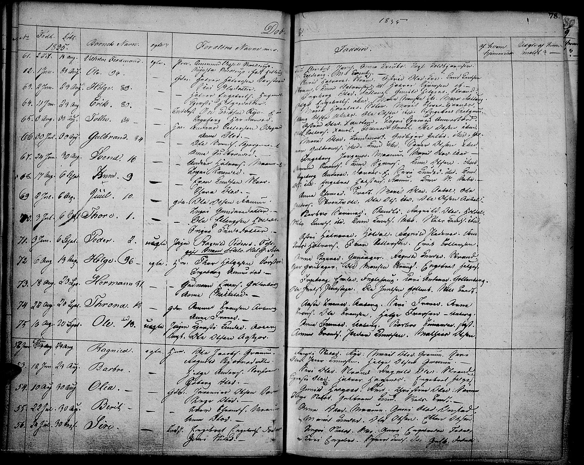 Nord-Aurdal prestekontor, AV/SAH-PREST-132/H/Ha/Haa/L0003: Parish register (official) no. 3, 1828-1841, p. 78