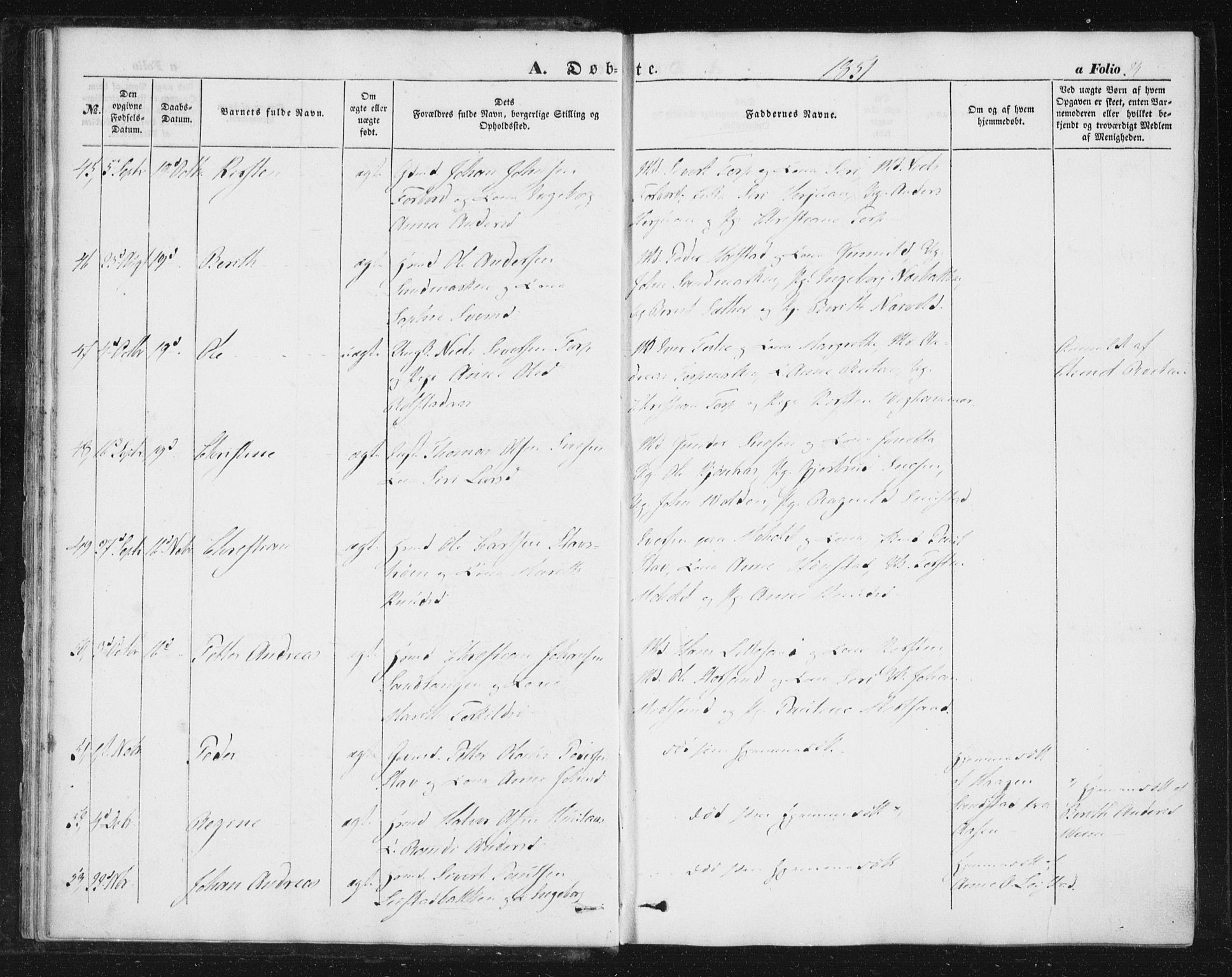 Ministerialprotokoller, klokkerbøker og fødselsregistre - Sør-Trøndelag, SAT/A-1456/616/L0407: Parish register (official) no. 616A04, 1848-1856, p. 24