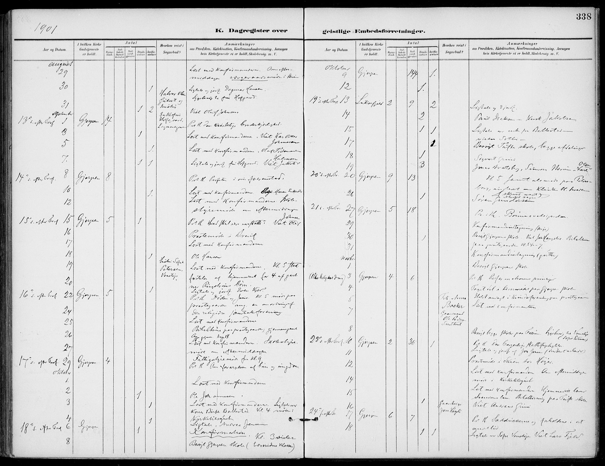 Gjerpen kirkebøker, SAKO/A-265/F/Fa/L0011: Parish register (official) no. I 11, 1896-1904, p. 338