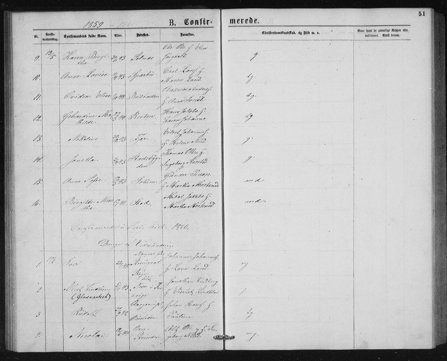 Ministerialprotokoller, klokkerbøker og fødselsregistre - Nord-Trøndelag, AV/SAT-A-1458/768/L0567: Parish register (official) no. 768A02, 1837-1865, p. 51