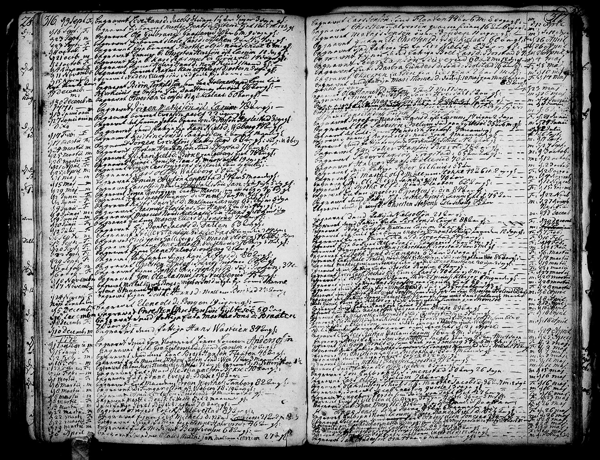 Sande Kirkebøker, SAKO/A-53/F/Fa/L0001: Parish register (official) no. 1, 1753-1803, p. 316-317