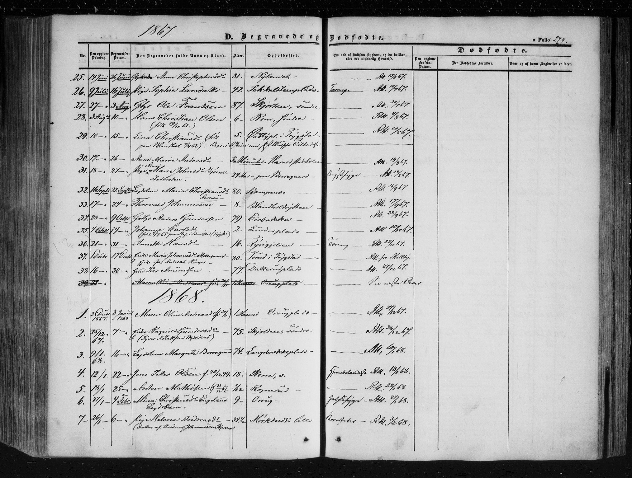 Askim prestekontor Kirkebøker, AV/SAO-A-10900/F/Fa/L0005: Parish register (official) no. 5, 1847-1879, p. 279