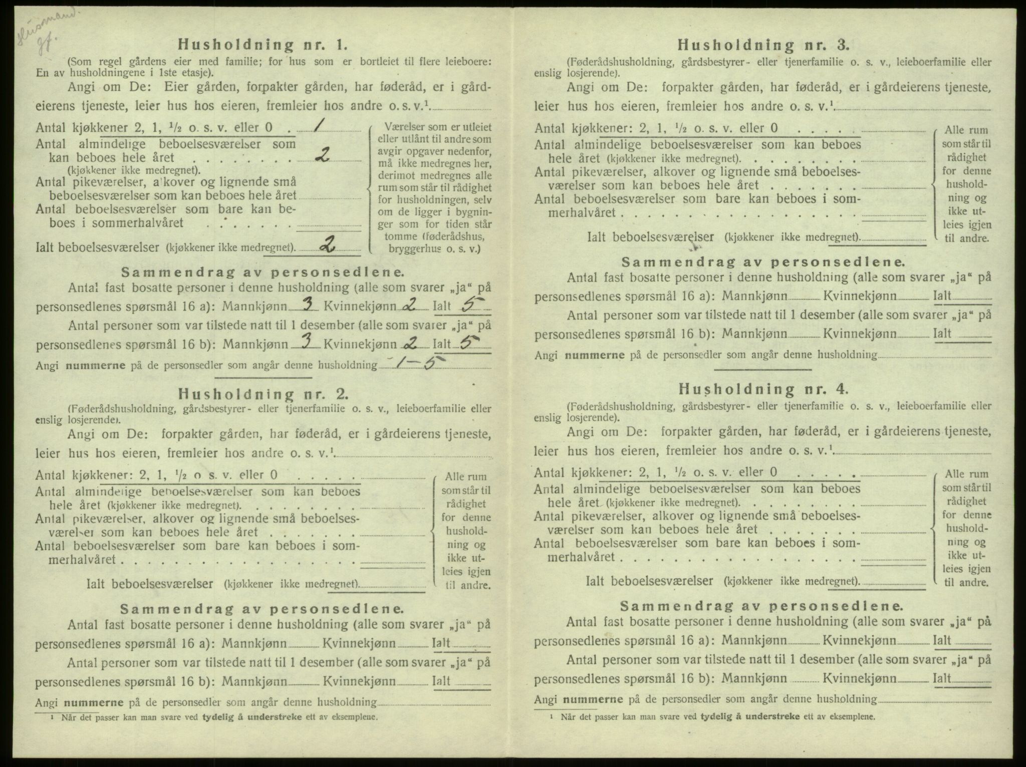 SAB, 1920 census for Stryn, 1920, p. 85