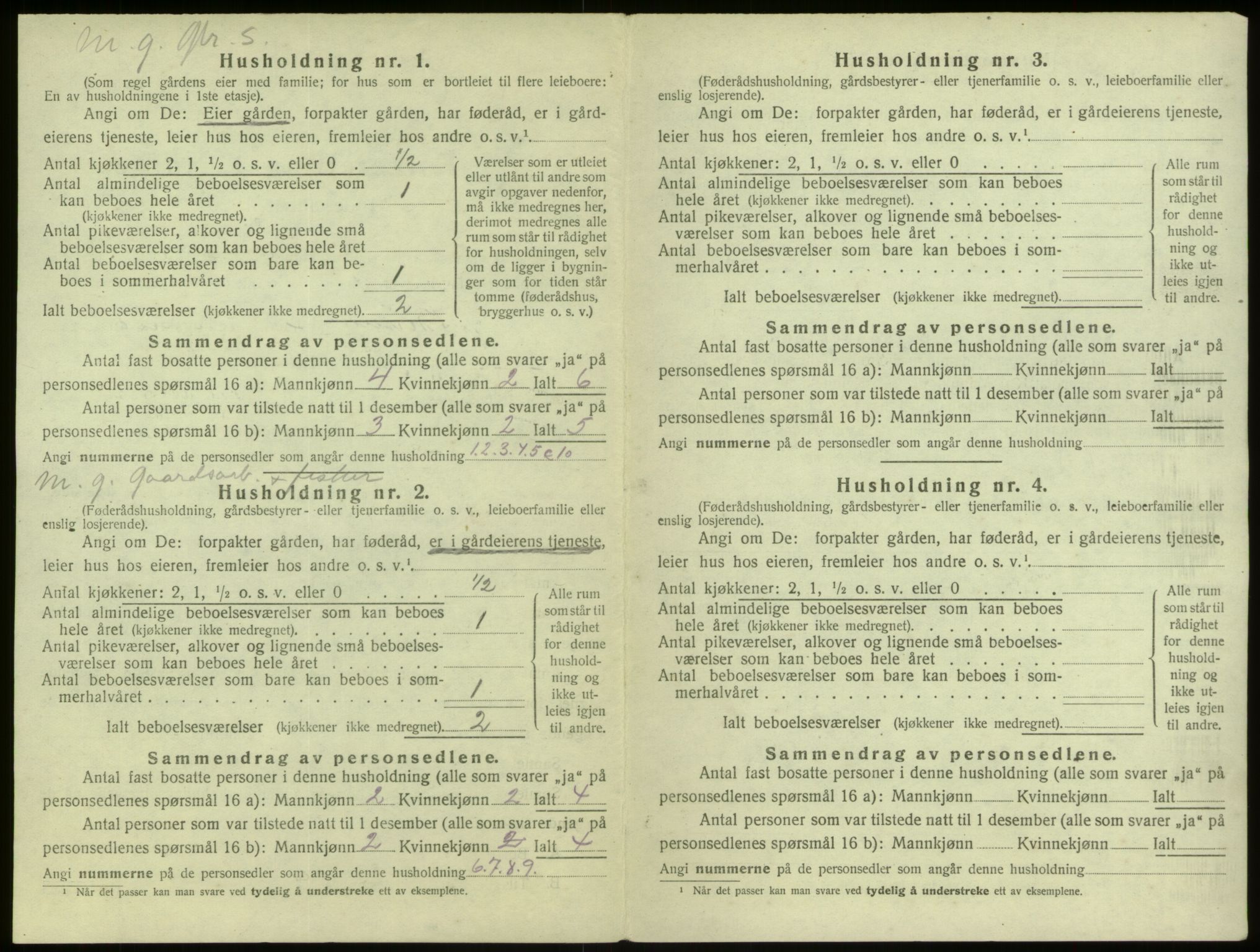 SAB, 1920 census for Manger, 1920, p. 187