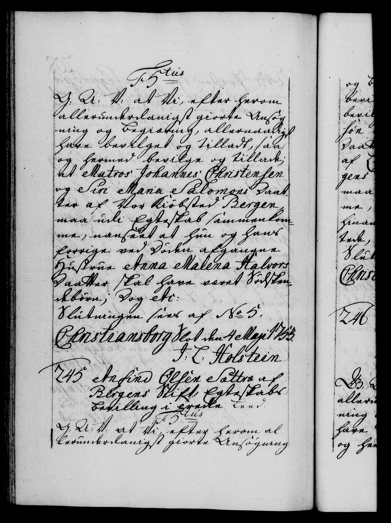 Danske Kanselli 1572-1799, AV/RA-EA-3023/F/Fc/Fca/Fcaa/L0038: Norske registre, 1753-1754, p. 208b