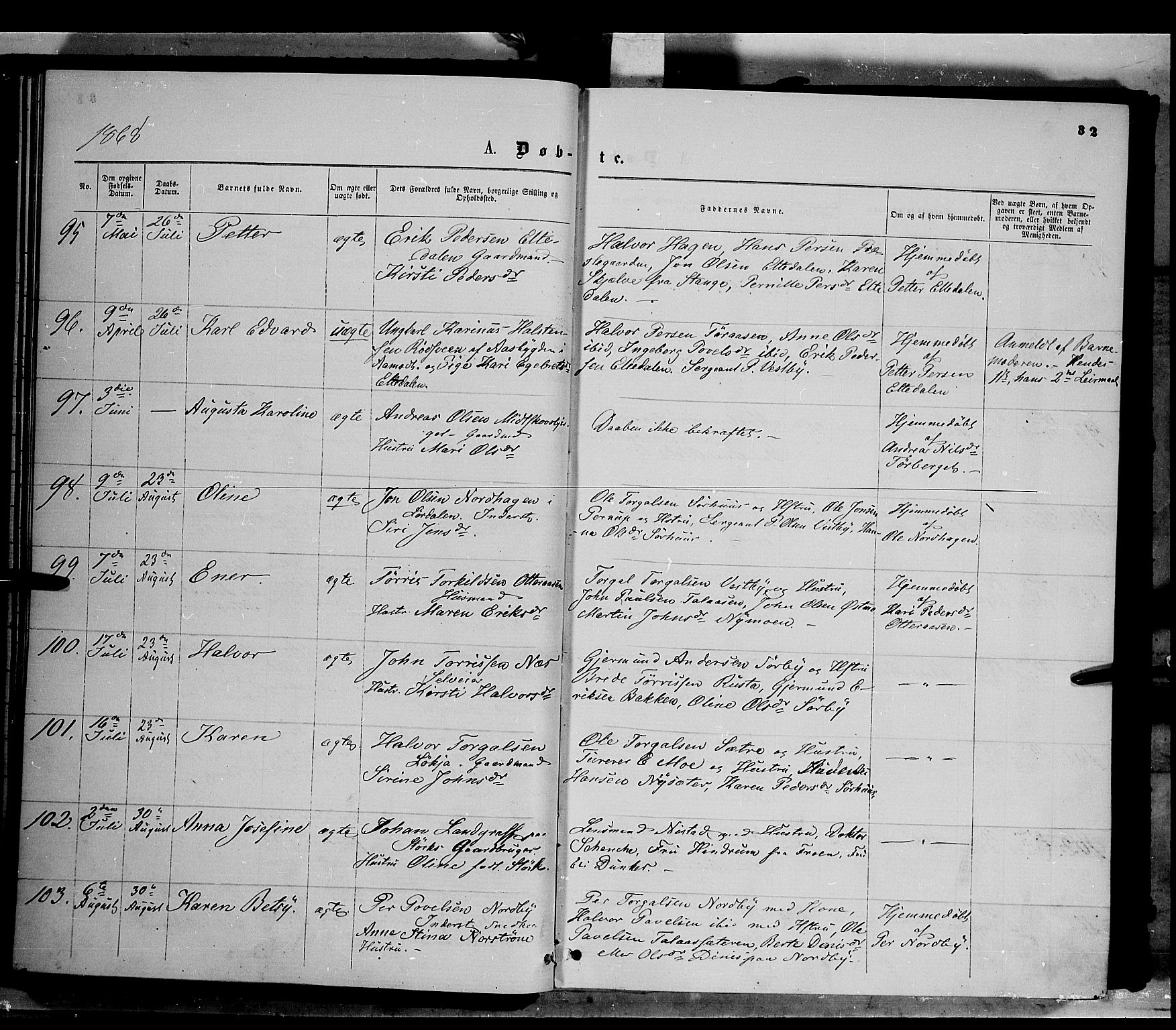 Trysil prestekontor, AV/SAH-PREST-046/H/Ha/Haa/L0006: Parish register (official) no. 6, 1866-1873, p. 32