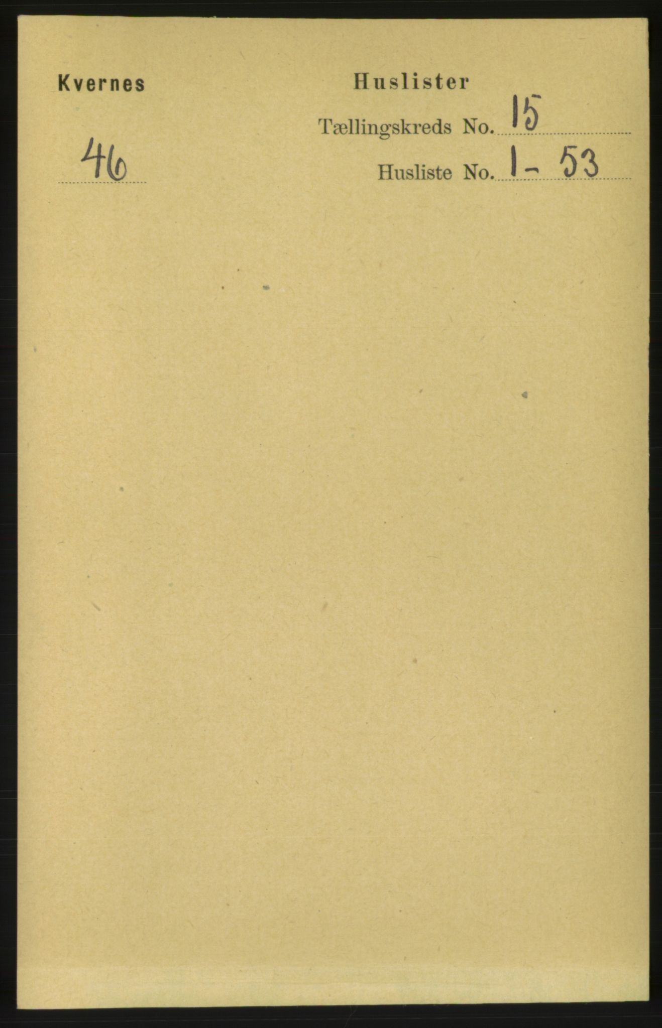 RA, 1891 census for 1553 Kvernes, 1891, p. 5895