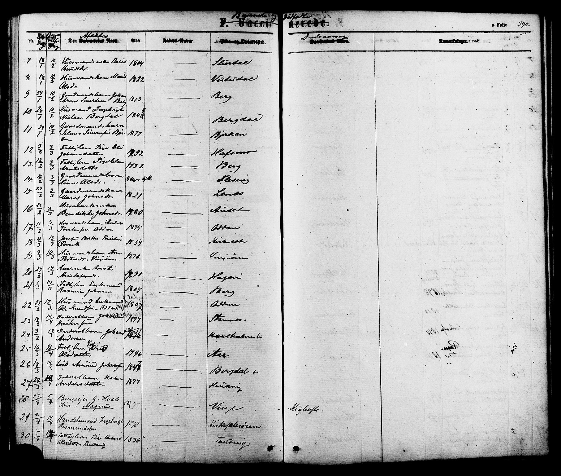 Ministerialprotokoller, klokkerbøker og fødselsregistre - Sør-Trøndelag, SAT/A-1456/630/L0495: Parish register (official) no. 630A08, 1868-1878, p. 390