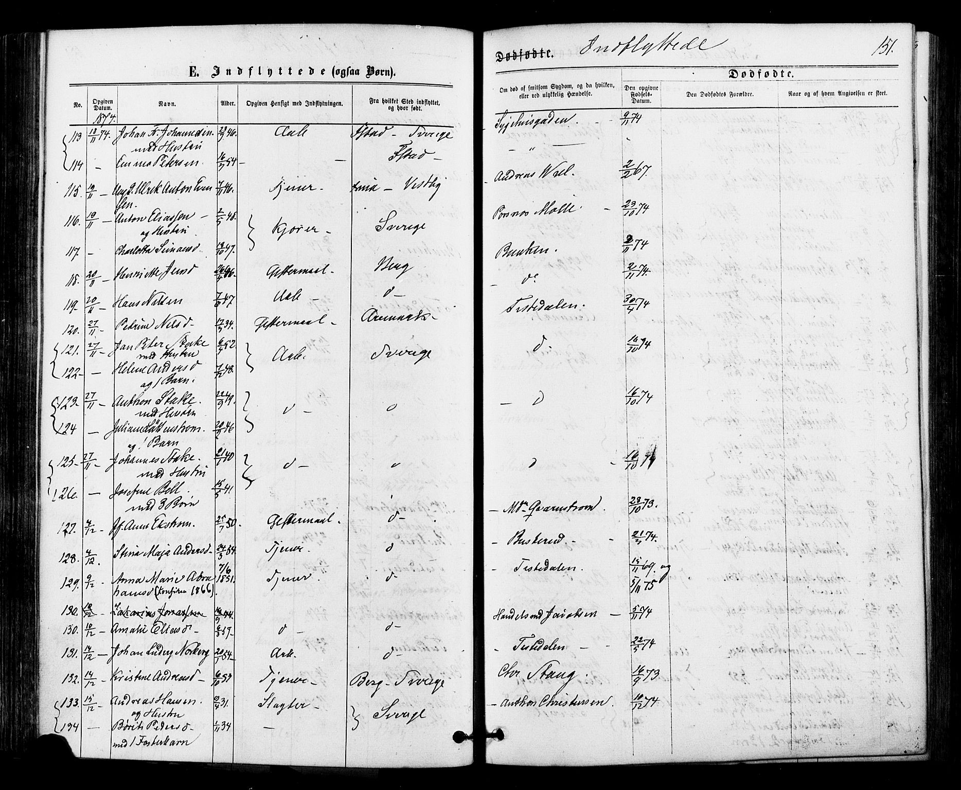 Halden prestekontor Kirkebøker, AV/SAO-A-10909/F/Fa/L0010: Parish register (official) no. I 10, 1866-1877, p. 151