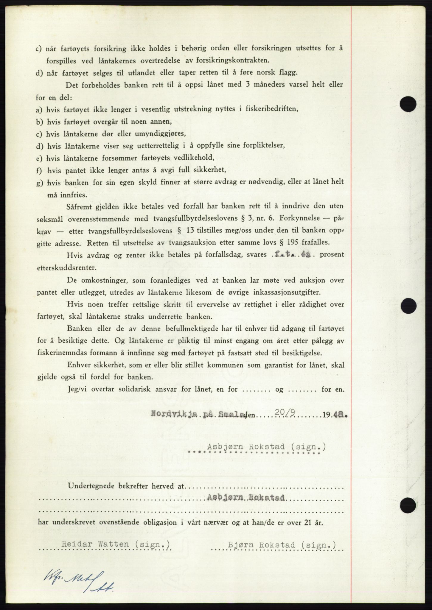 Nordmøre sorenskriveri, AV/SAT-A-4132/1/2/2Ca: Mortgage book no. B99, 1948-1948, Diary no: : 2696/1948