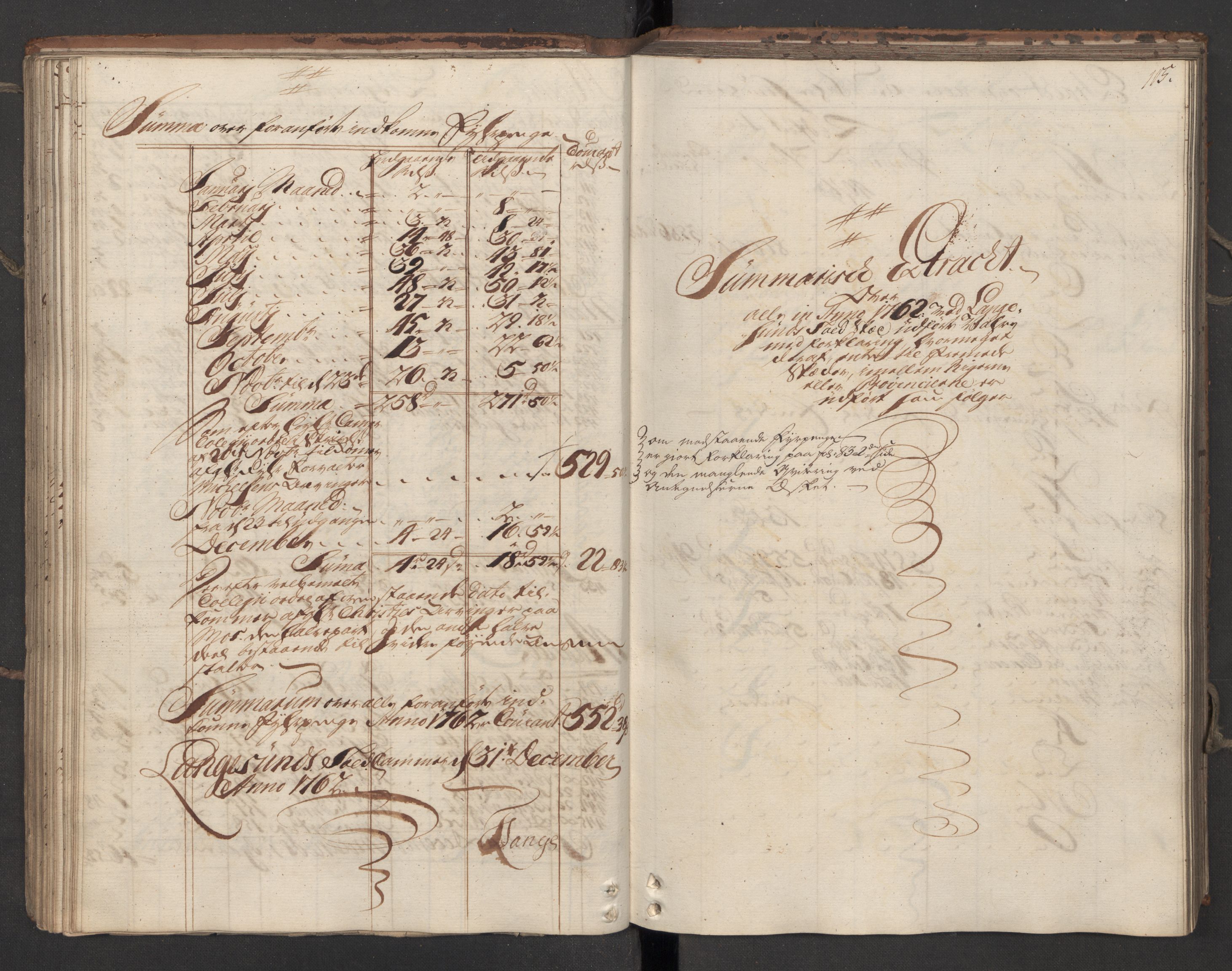 Generaltollkammeret, tollregnskaper, RA/EA-5490/R12/L0047/0001: Tollregnskaper Langesund / Utgående hovedtollbok, 1762, p. 104b-105a