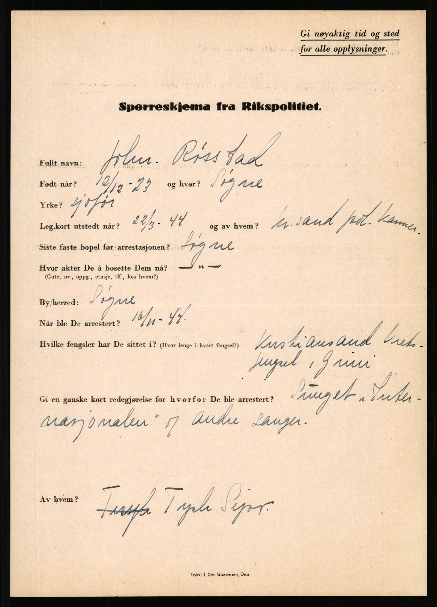 Rikspolitisjefen, AV/RA-S-1560/L/L0014: Pettersen, Aksel - Savosnick, Ernst, 1940-1945, p. 1040