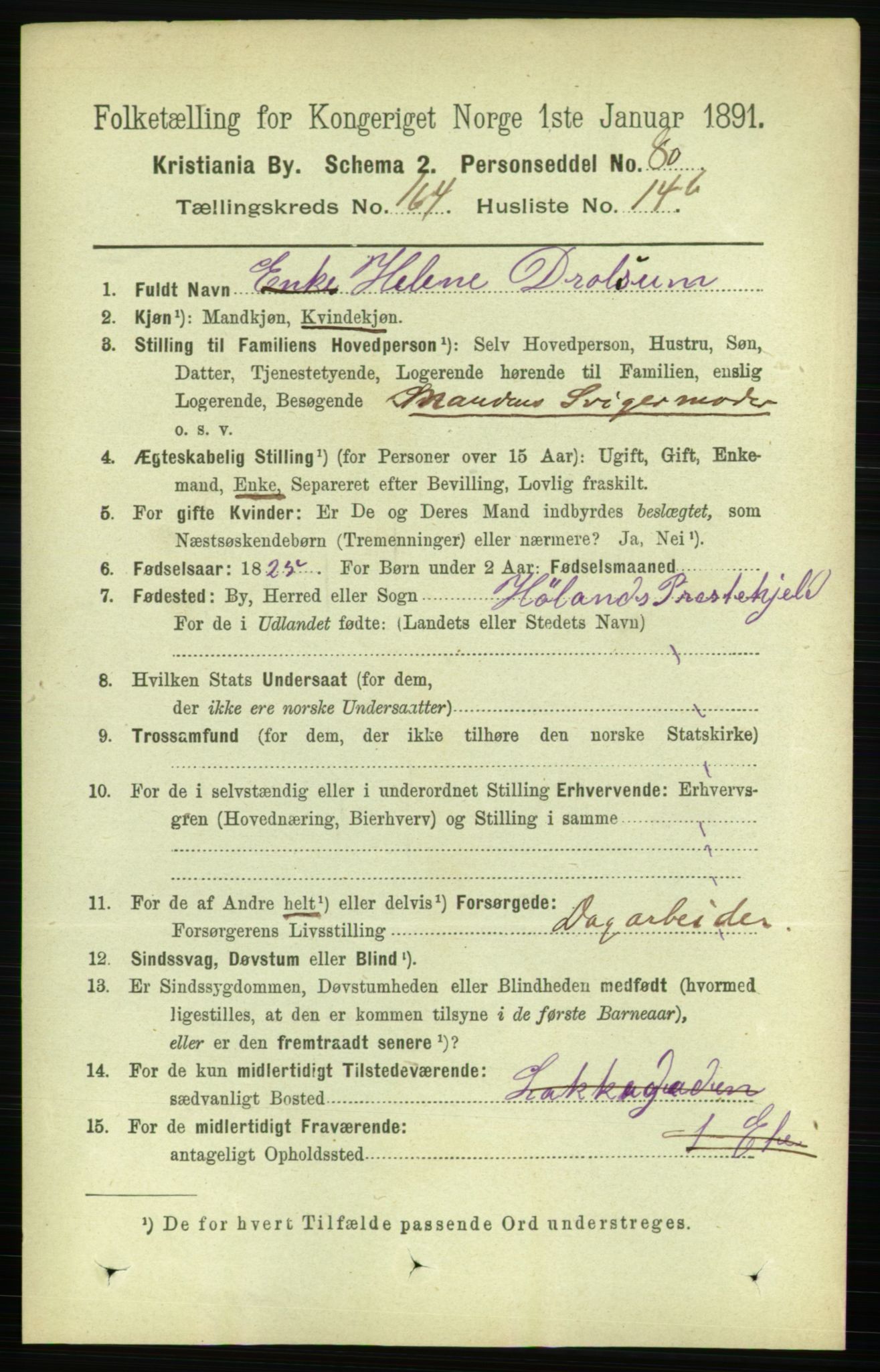 RA, 1891 census for 0301 Kristiania, 1891, p. 94681
