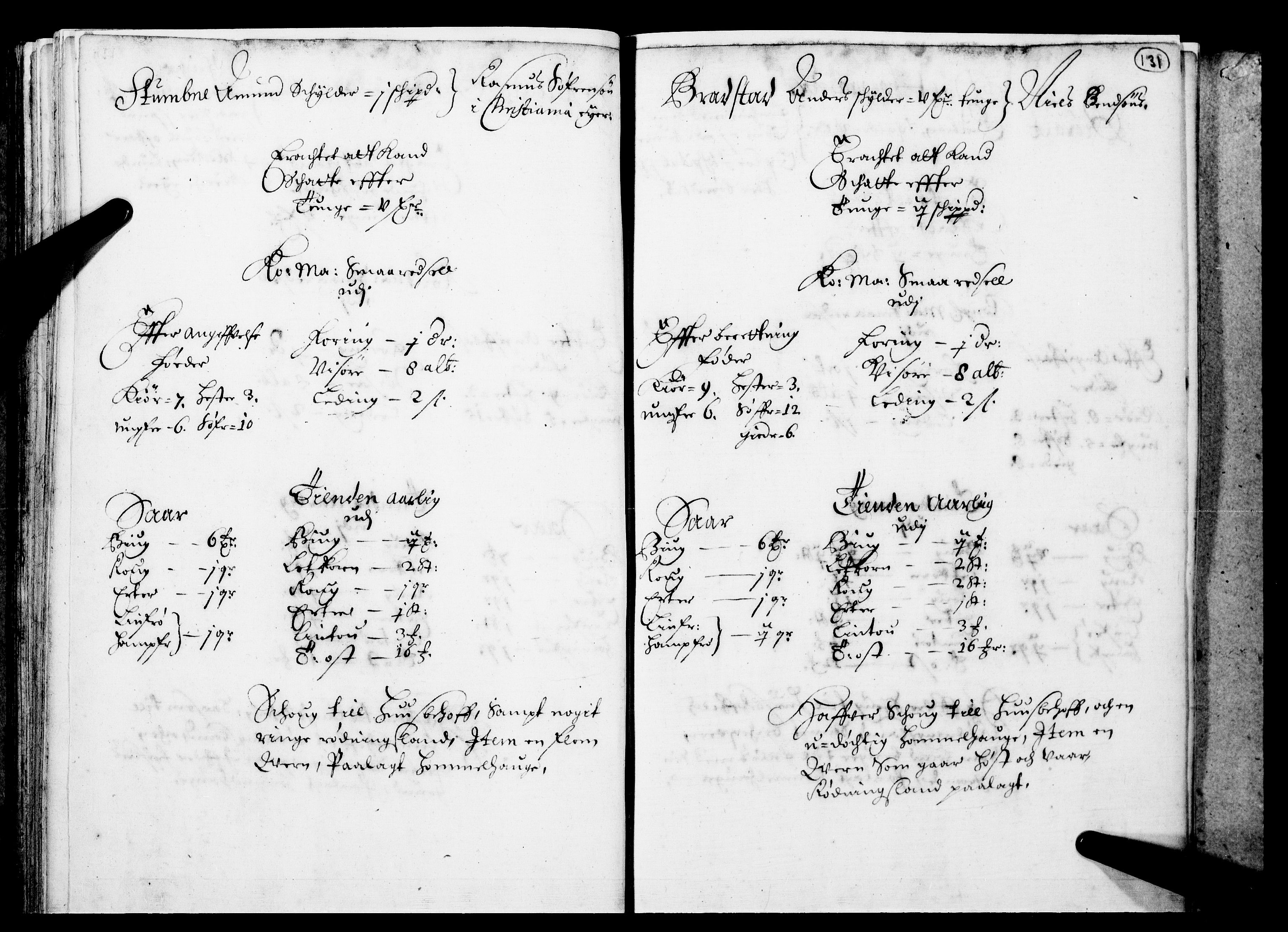 Rentekammeret inntil 1814, Realistisk ordnet avdeling, AV/RA-EA-4070/N/Nb/Nba/L0016: Hadeland og Valdres fogderi, 1. del, 1667, p. 130b-131a