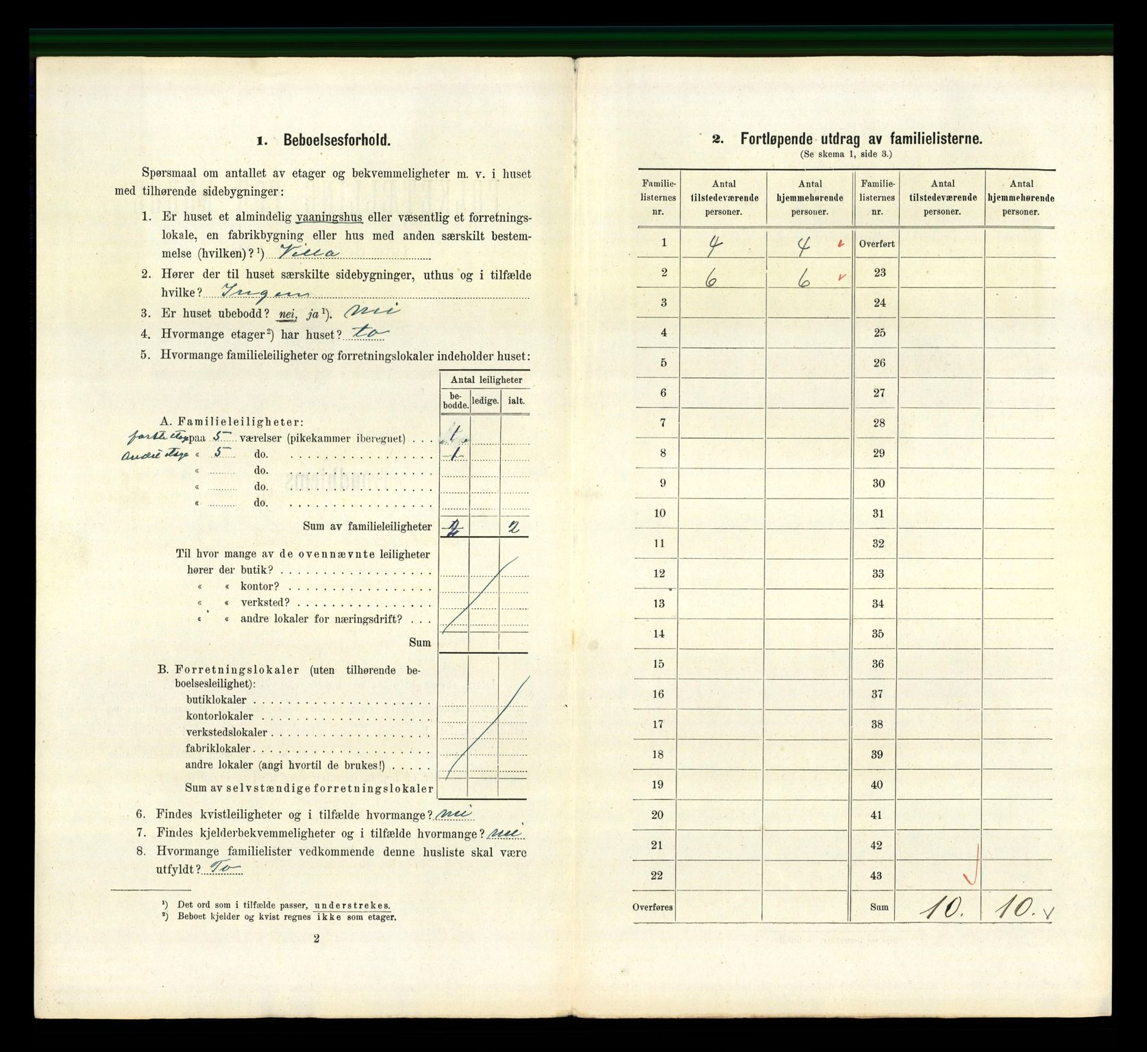 RA, 1910 census for Trondheim, 1910, p. 2038