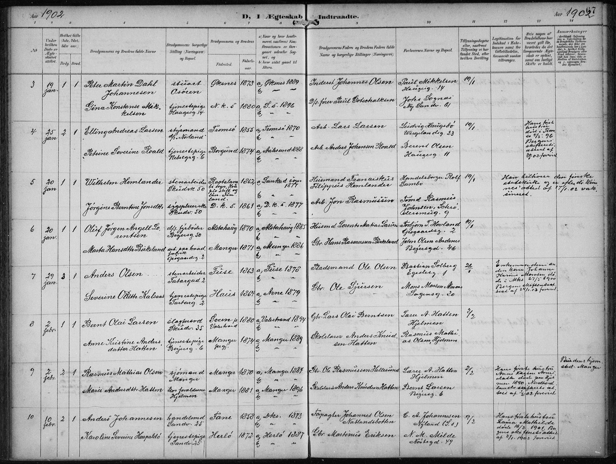 Sandviken Sokneprestembete, AV/SAB-A-77601/H/Ha/L0014: Parish register (official) no. D 1, 1896-1911, p. 67