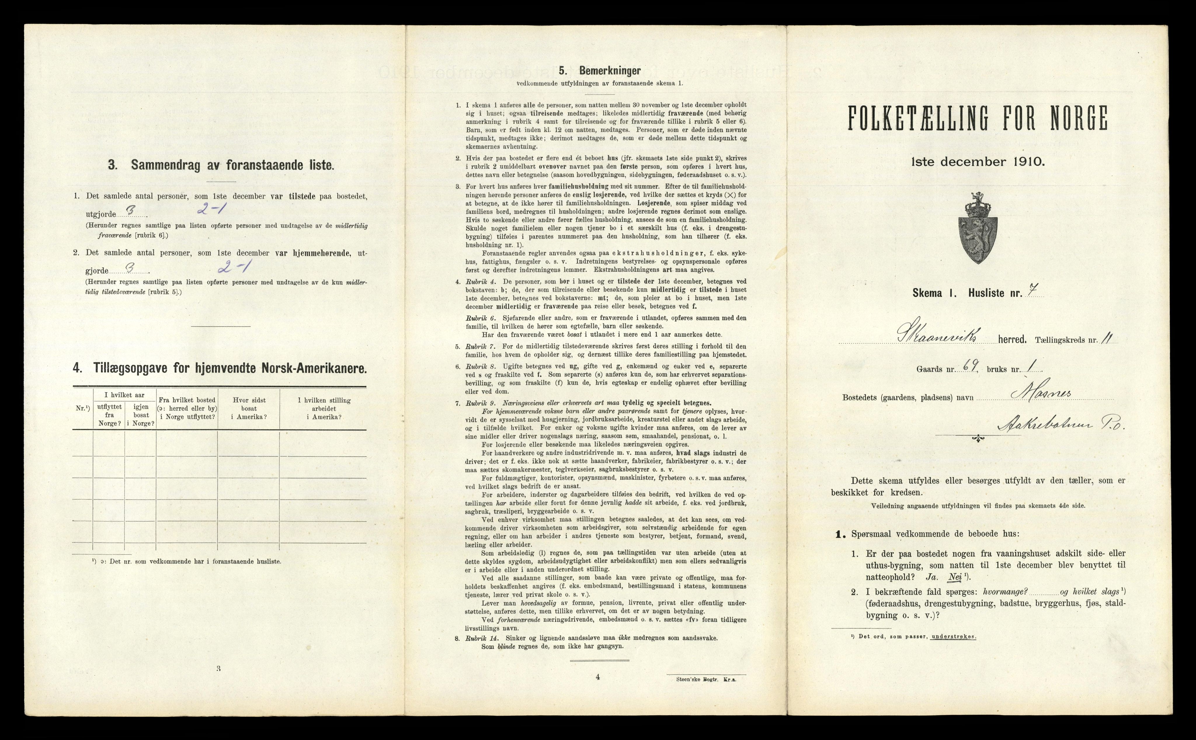 RA, 1910 census for Skånevik, 1910, p. 593