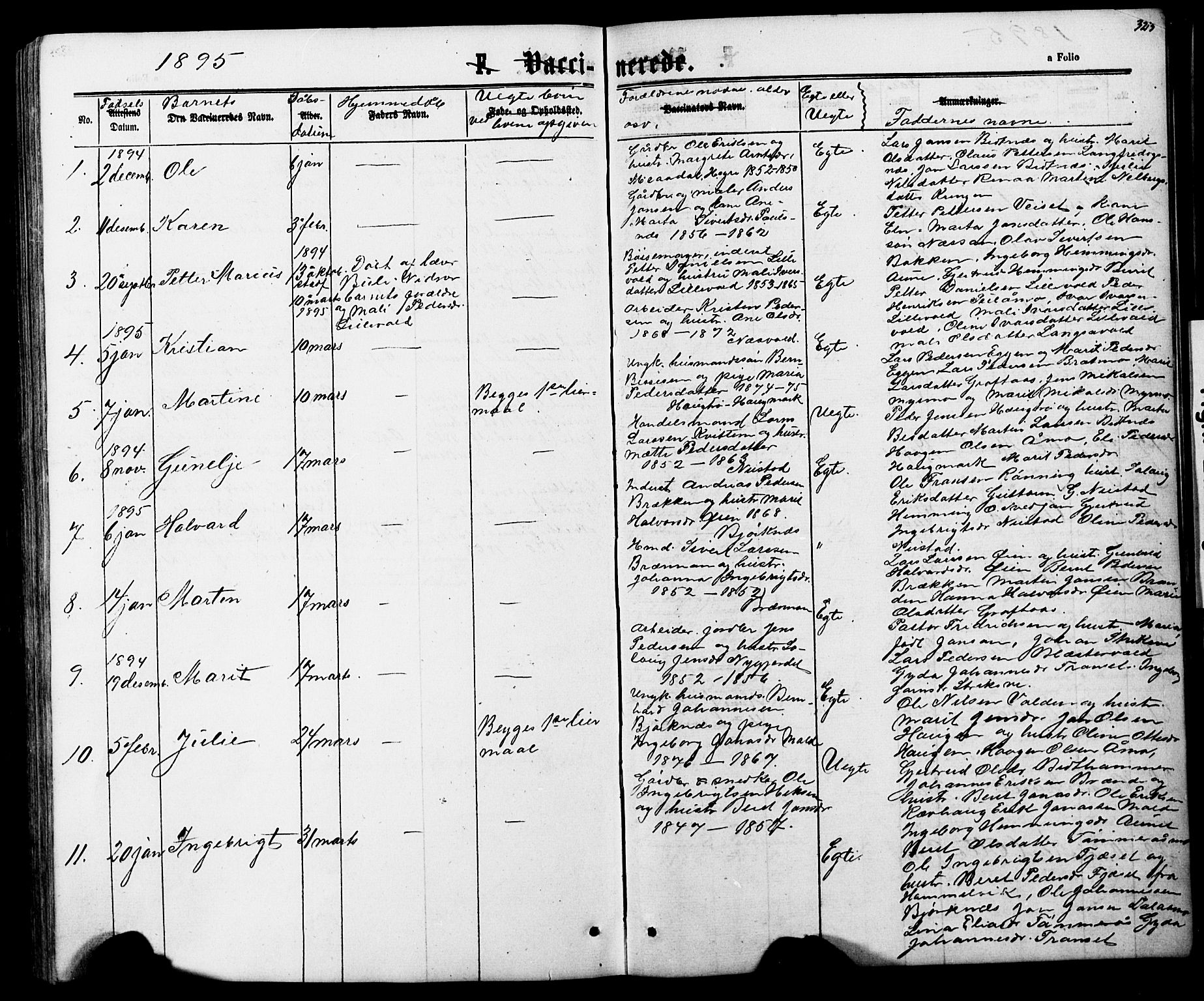 Ministerialprotokoller, klokkerbøker og fødselsregistre - Nord-Trøndelag, SAT/A-1458/706/L0049: Parish register (copy) no. 706C01, 1864-1895, p. 323