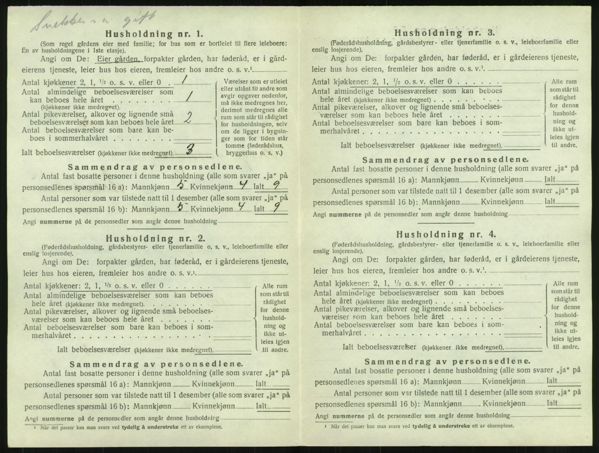 SAT, 1920 census for Borge, 1920, p. 166