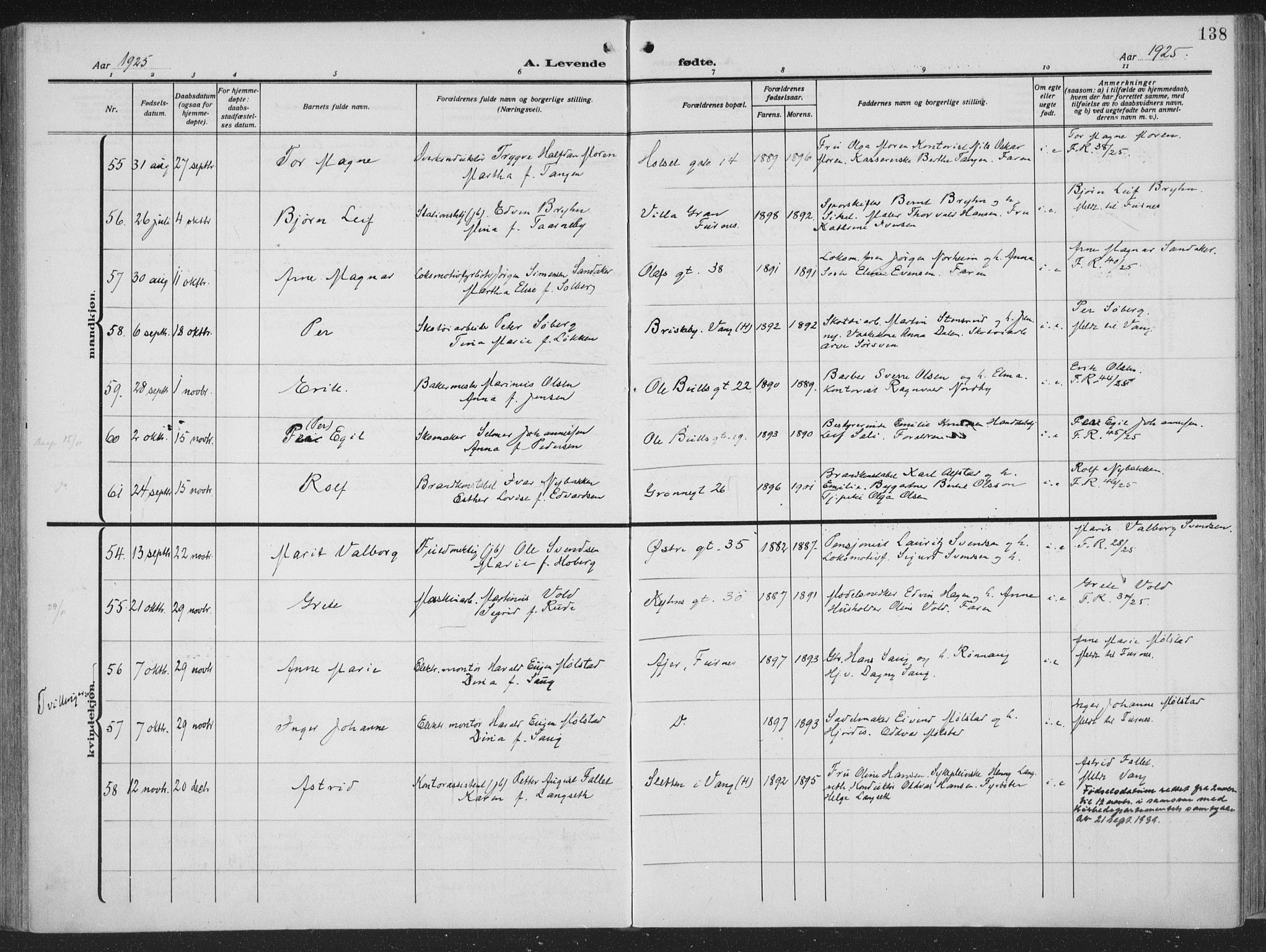 Hamar prestekontor, AV/SAH-DOMPH-002/H/Ha/Haa/L0002: Parish register (official) no. 2, 1915-1936, p. 138