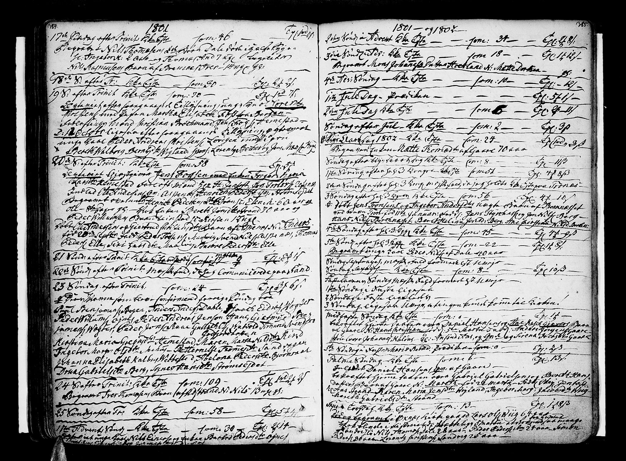 Kvæfjord sokneprestkontor, AV/SATØ-S-1323/G/Ga/Gaa/L0001kirke: Parish register (official) no. 1, 1751-1822, p. 384-385