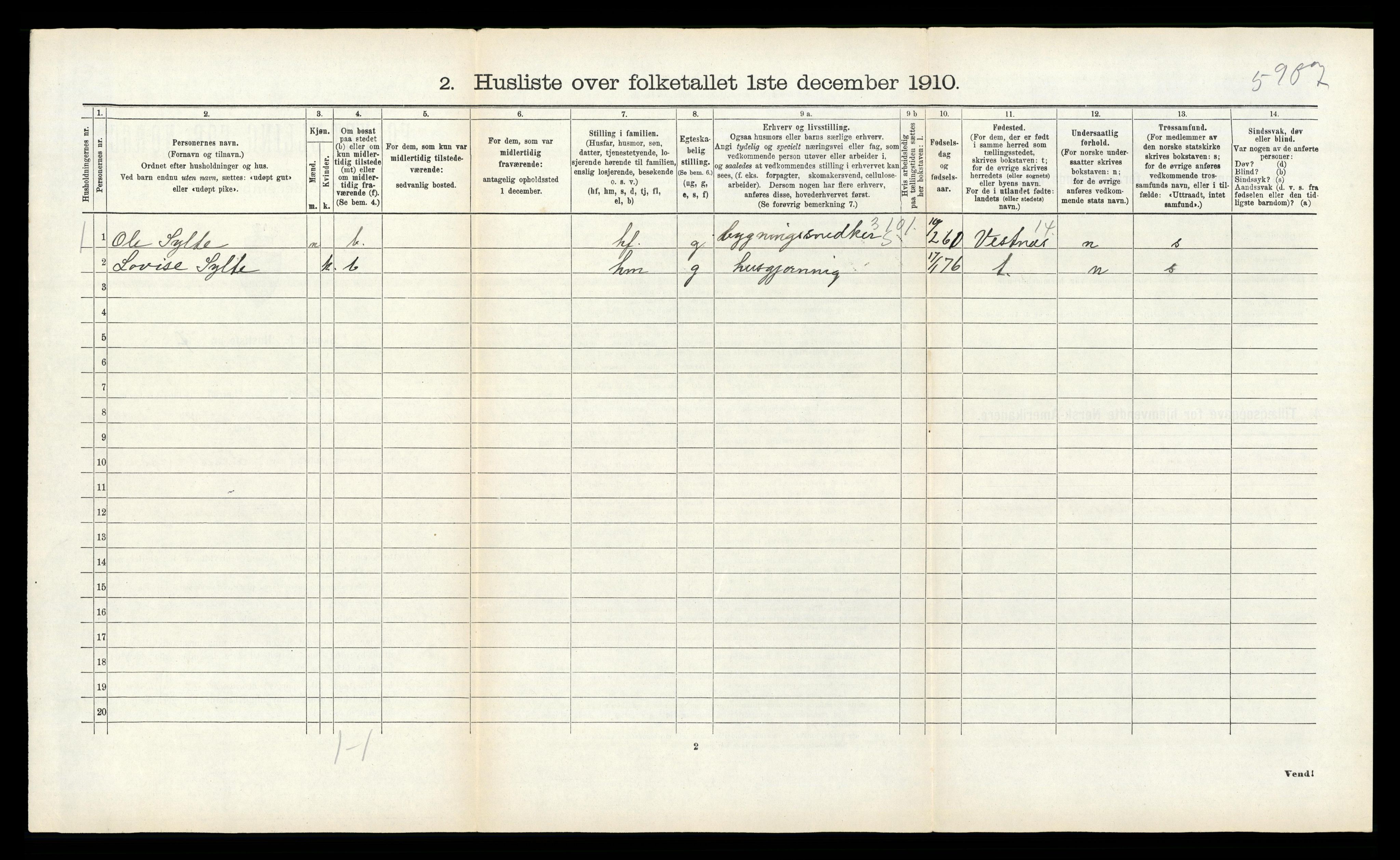 RA, 1910 census for Bolsøy, 1910, p. 342