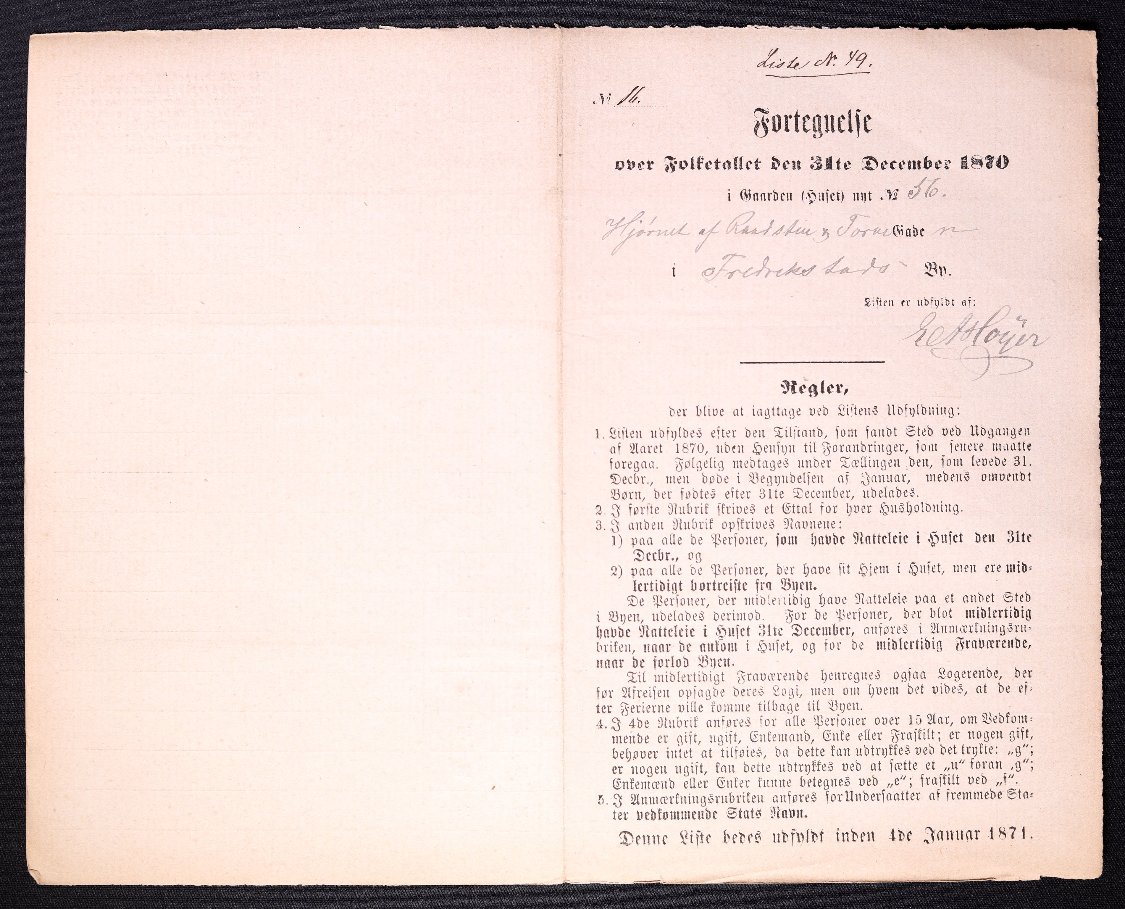 RA, 1870 census for 0103 Fredrikstad, 1870, p. 99