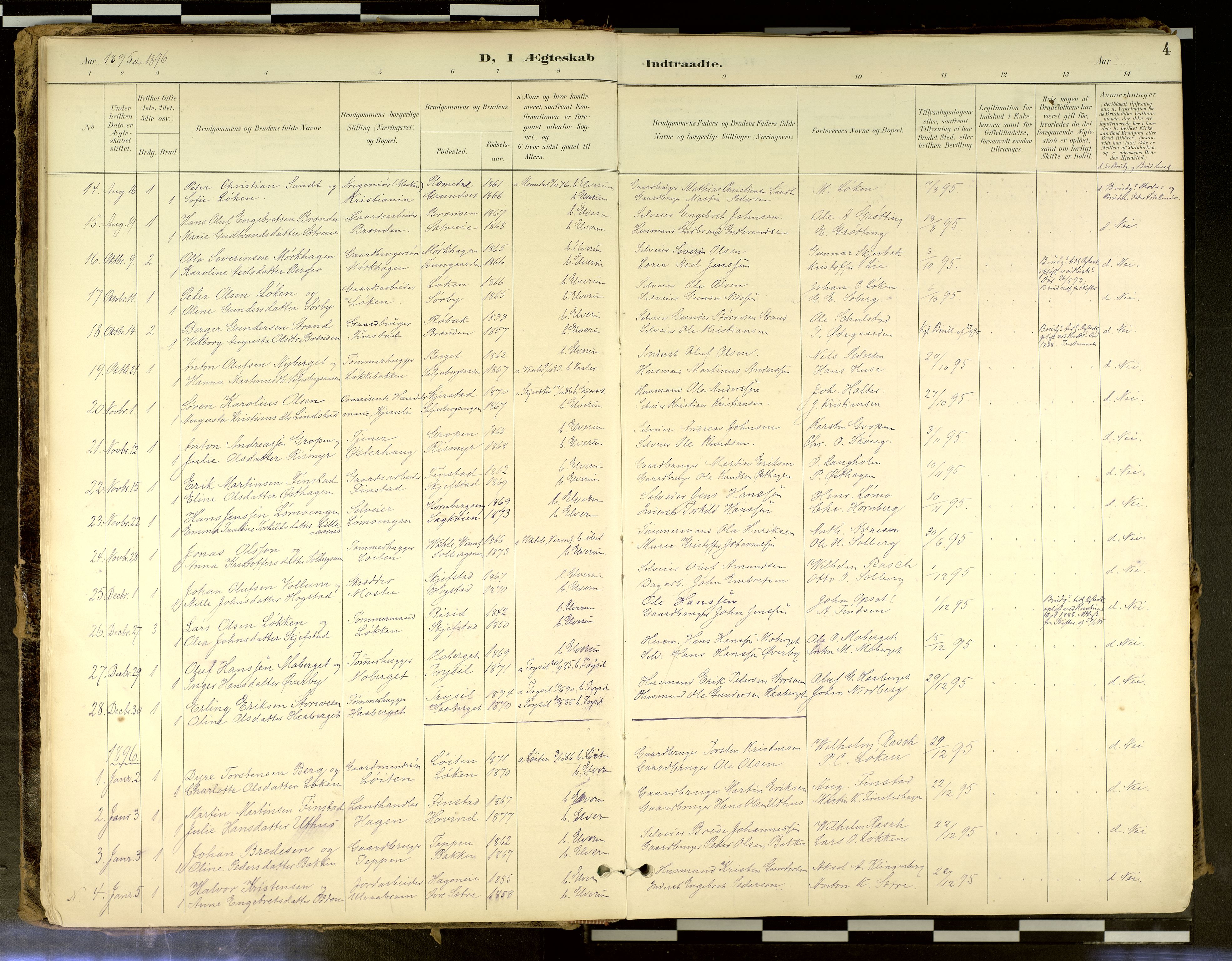 Elverum prestekontor, SAH/PREST-044/H/Ha/Haa/L0018: Parish register (official) no. 18, 1894-1914, p. 4