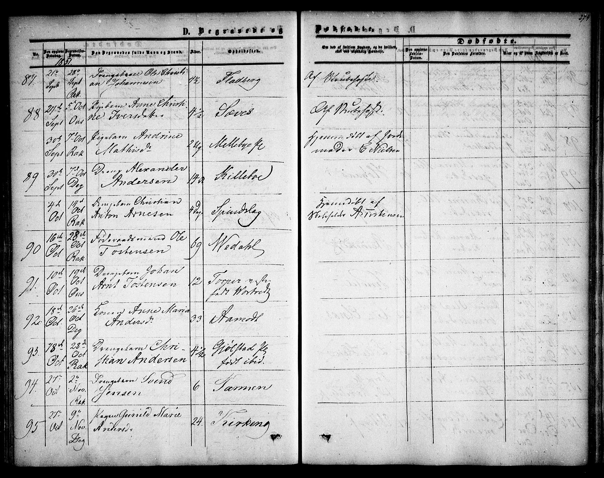 Rakkestad prestekontor Kirkebøker, AV/SAO-A-2008/F/Fa/L0009: Parish register (official) no. I 9, 1850-1856, p. 274