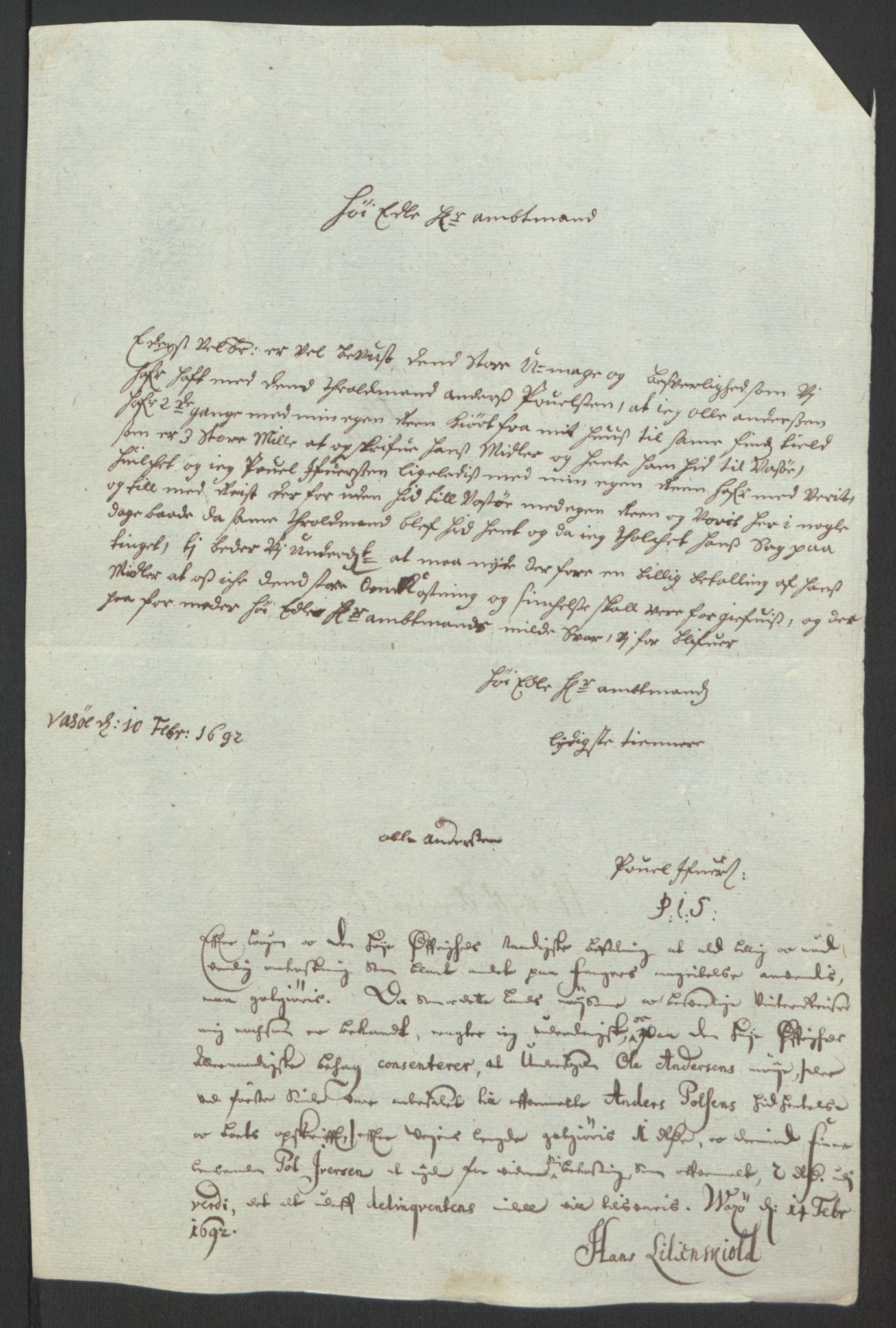 Rentekammeret inntil 1814, Reviderte regnskaper, Fogderegnskap, AV/RA-EA-4092/R69/L4851: Fogderegnskap Finnmark/Vardøhus, 1691-1700, p. 204