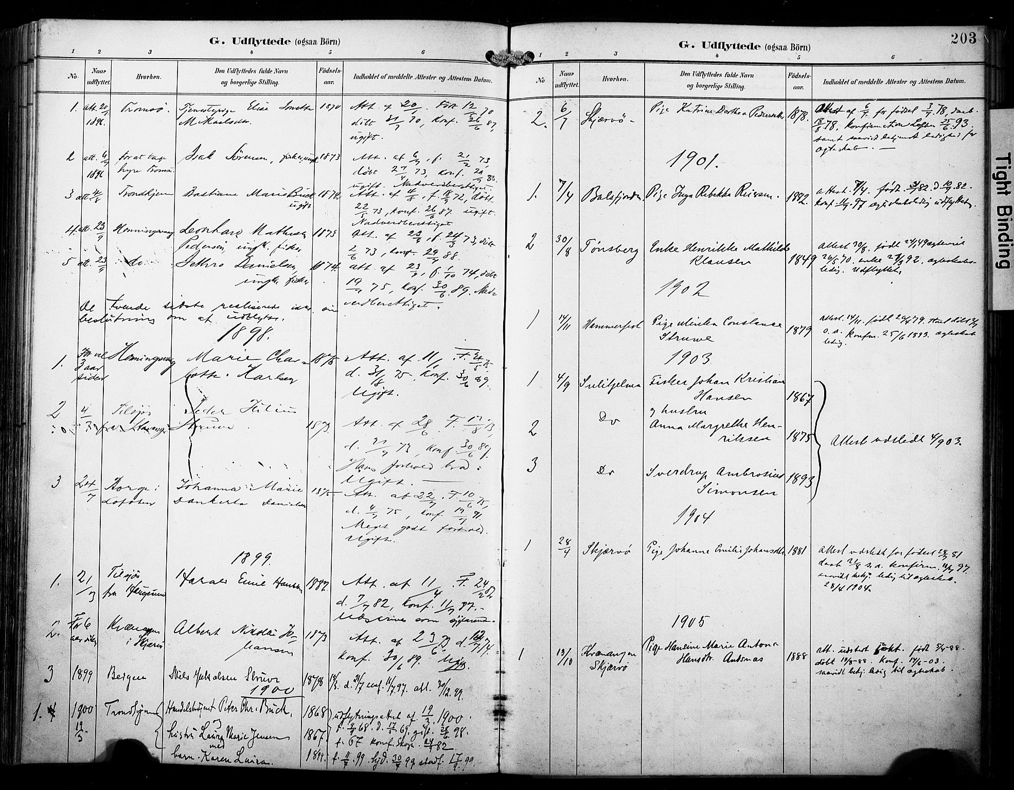 Loppa sokneprestkontor, AV/SATØ-S-1339/H/Ha/L0009kirke: Parish register (official) no. 9, 1895-1909, p. 203