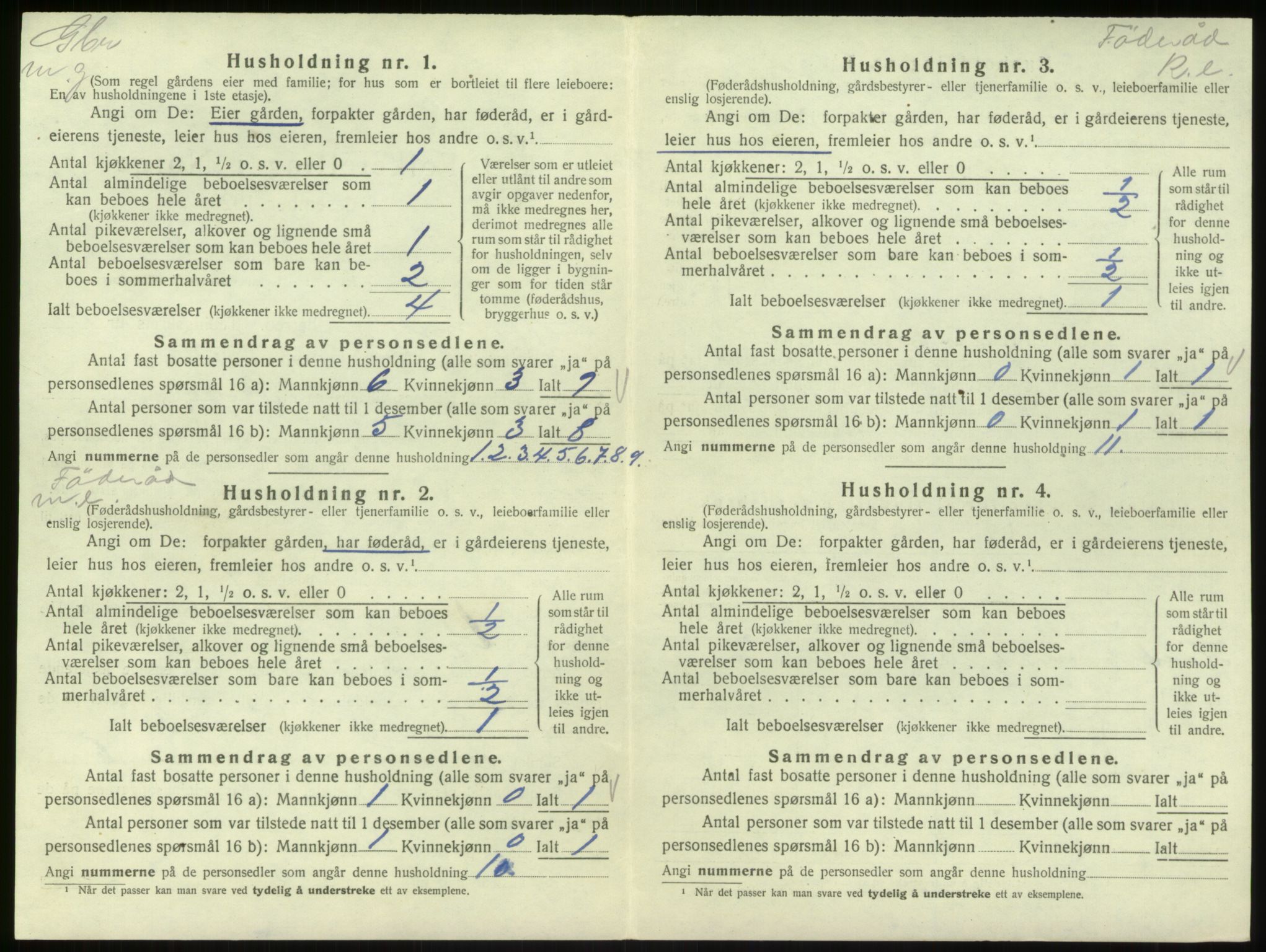 SAB, 1920 census for Hosanger, 1920, p. 665