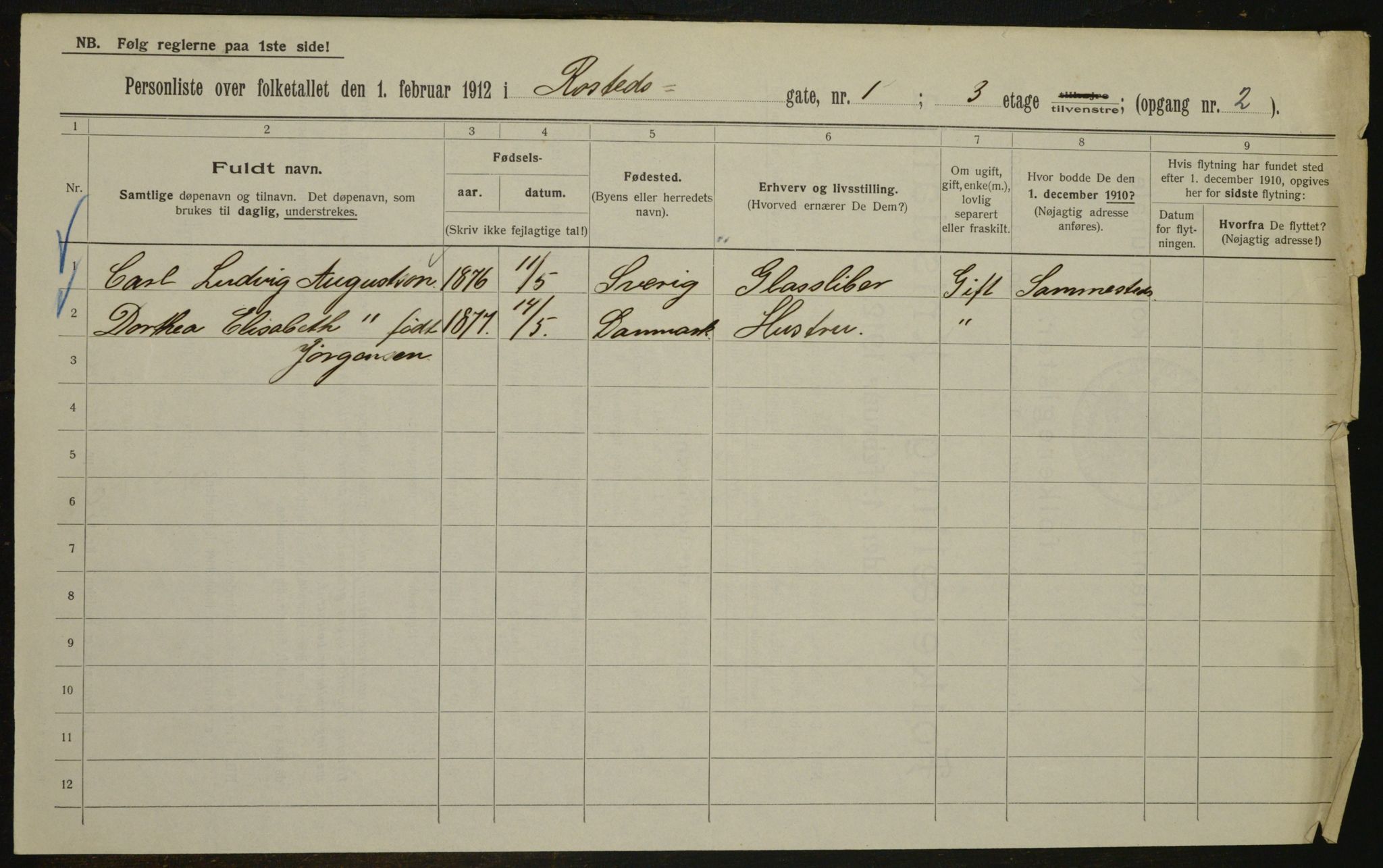 OBA, Municipal Census 1912 for Kristiania, 1912, p. 84265