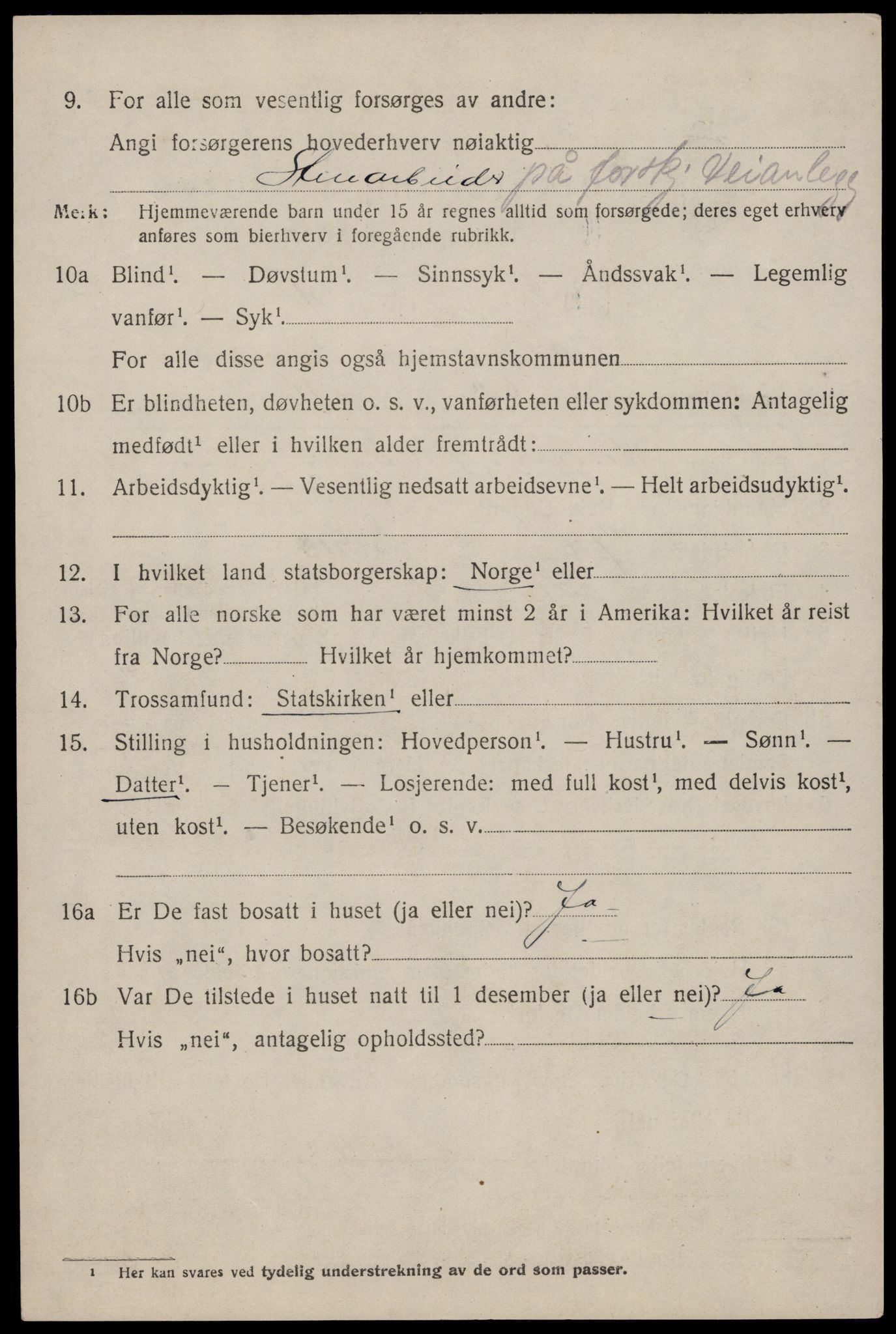 SAST, 1920 census for Bokn, 1920, p. 1319