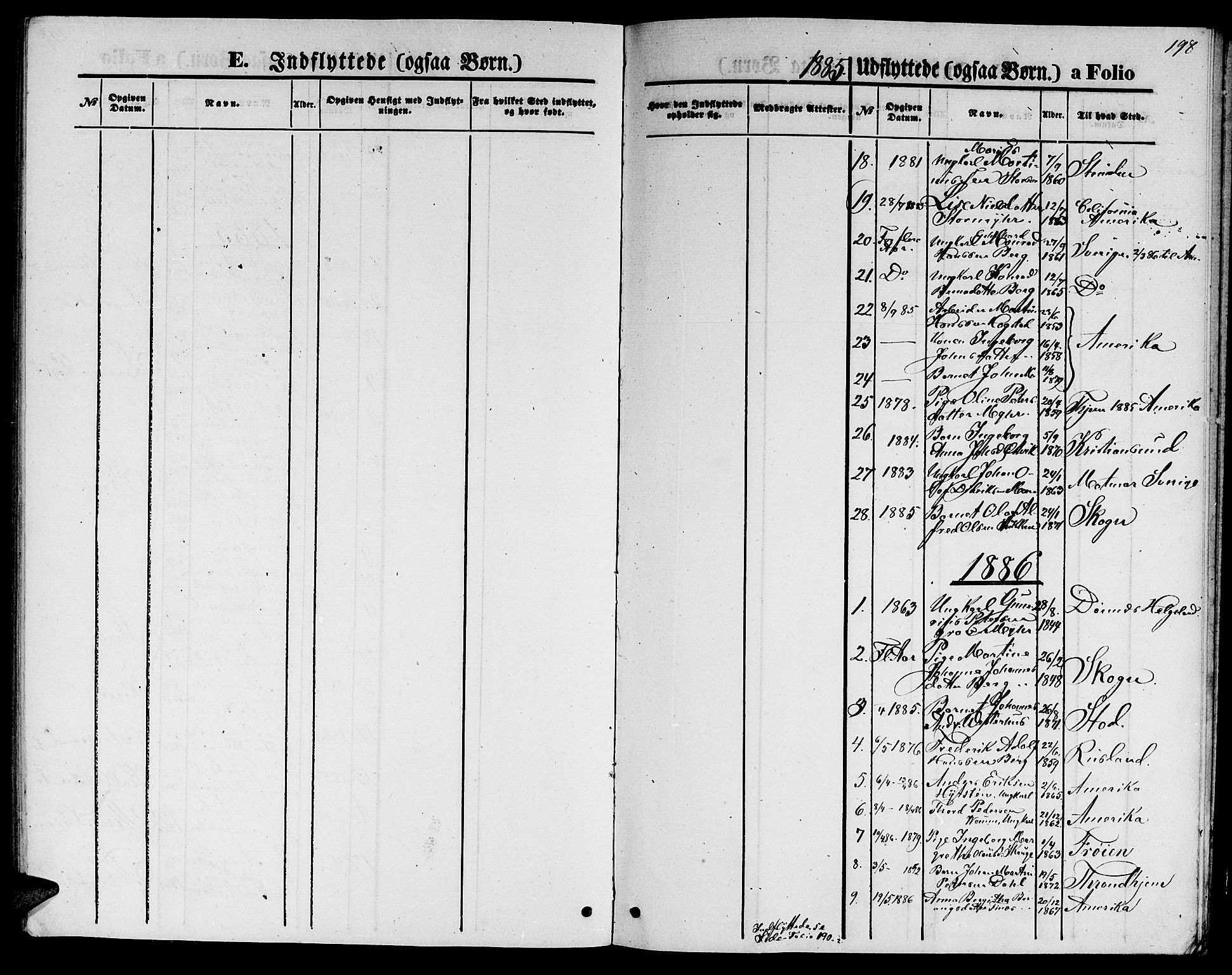 Ministerialprotokoller, klokkerbøker og fødselsregistre - Nord-Trøndelag, SAT/A-1458/722/L0225: Parish register (copy) no. 722C01, 1871-1888, p. 198