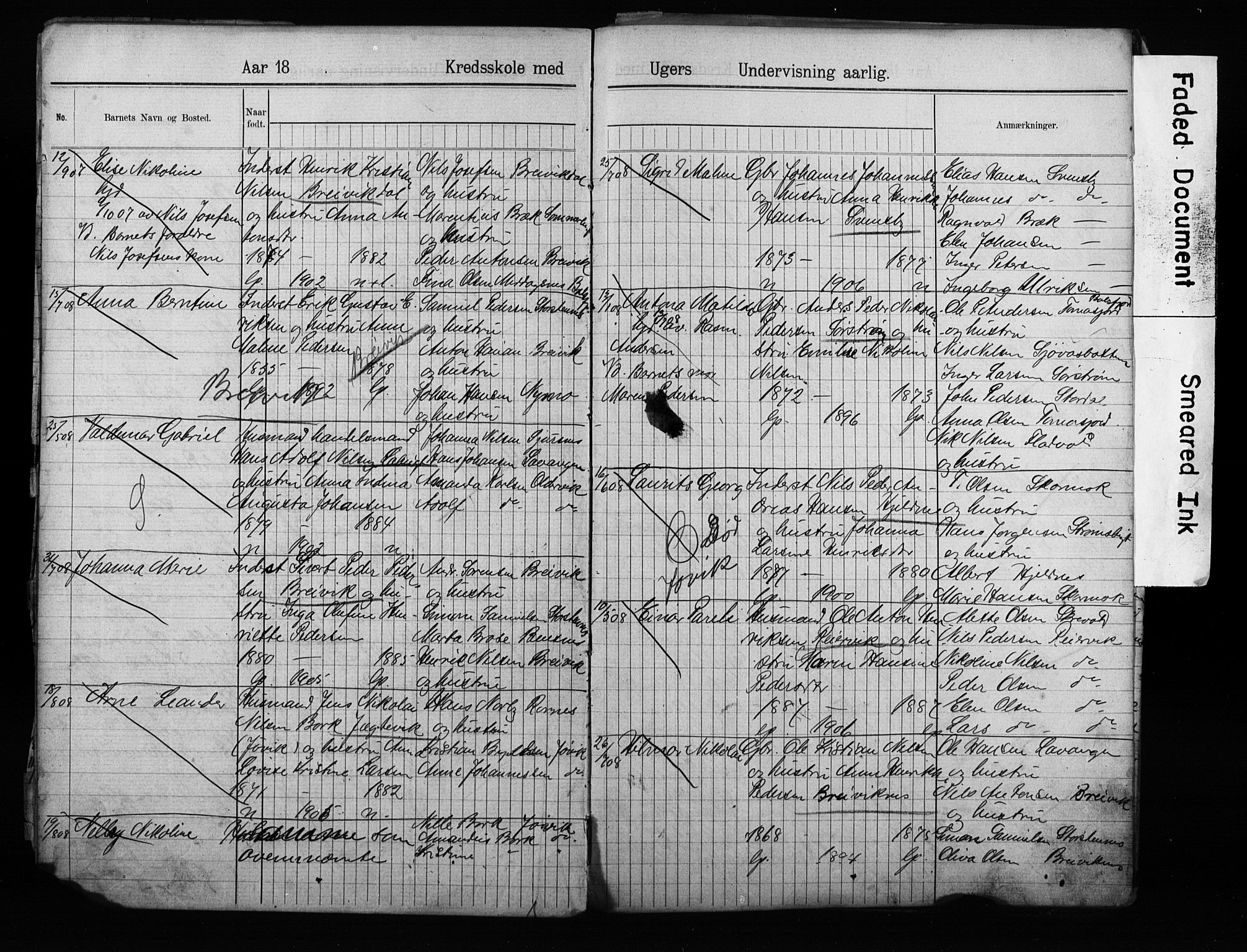 Lyngen sokneprestembete, SATØ/S-1289/H/Ha/L0052/0001: Baptism register no. 52.1, 1895-1914
