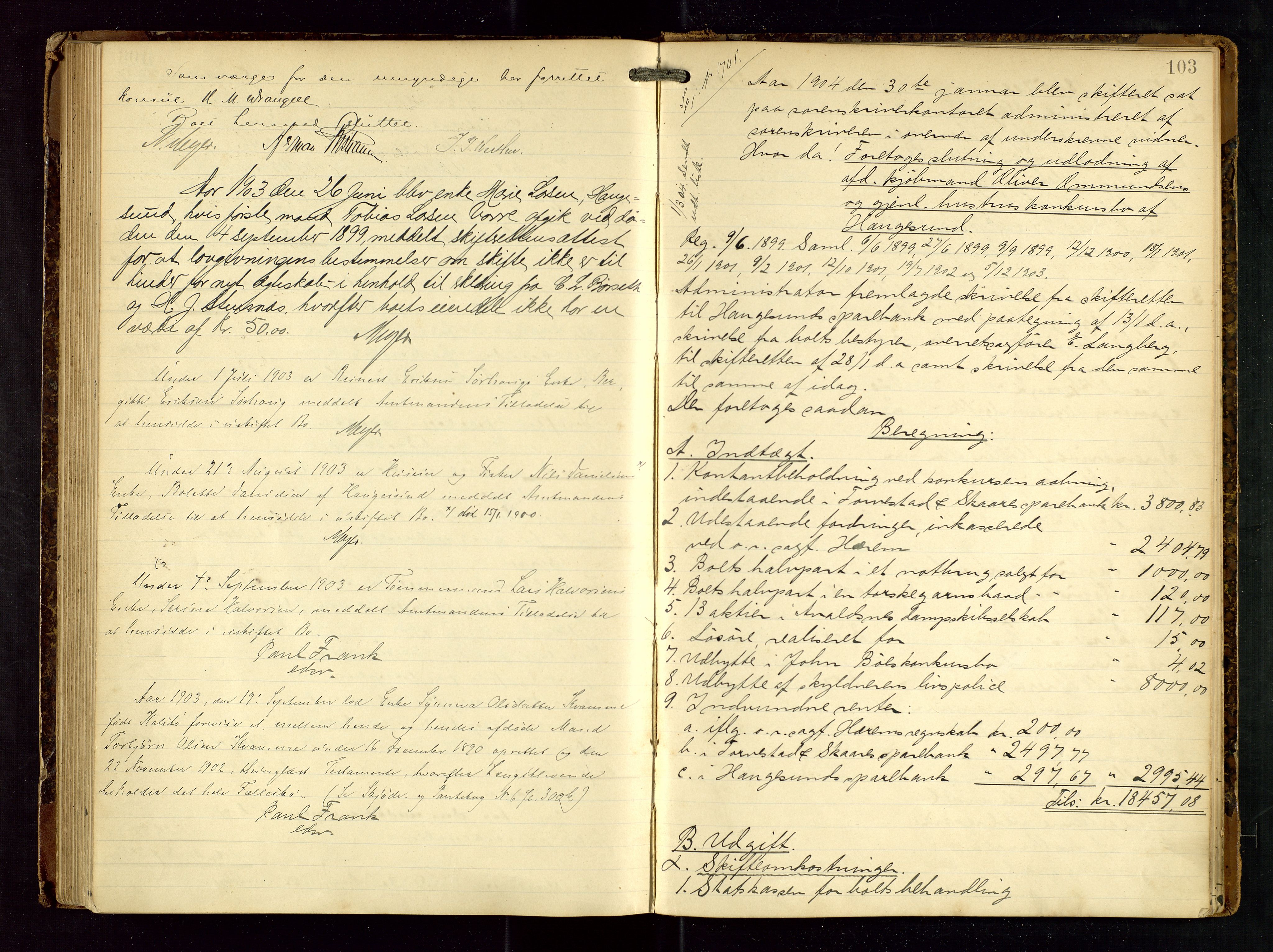 Haugesund tingrett, AV/SAST-A-101415/01/IV/IVD/L0001: Skifteutlodningsprotokoll, med register, 1897-1904, p. 102b-103a