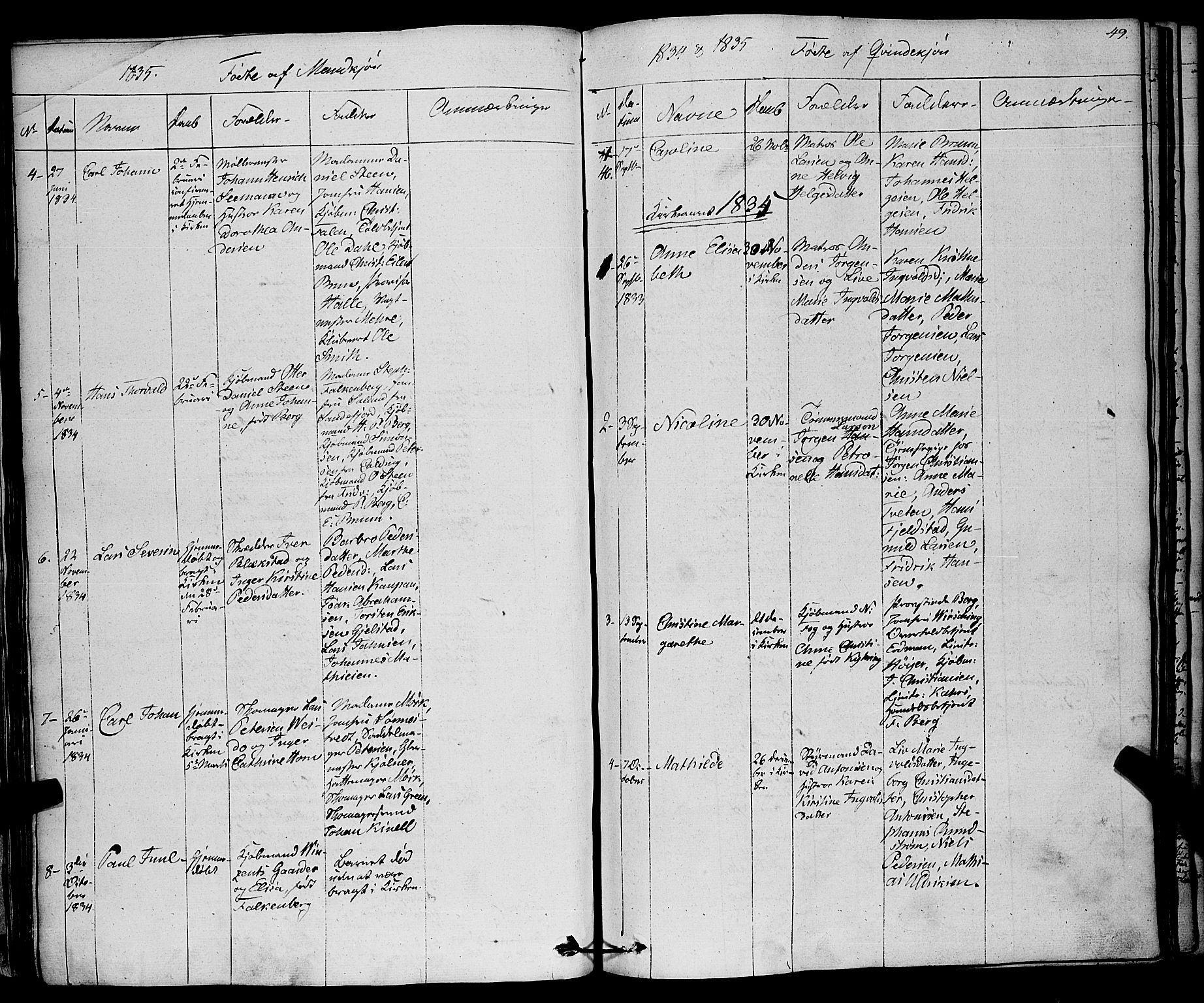 Larvik kirkebøker, SAKO/A-352/F/Fa/L0002: Parish register (official) no. I 2, 1825-1847, p. 49