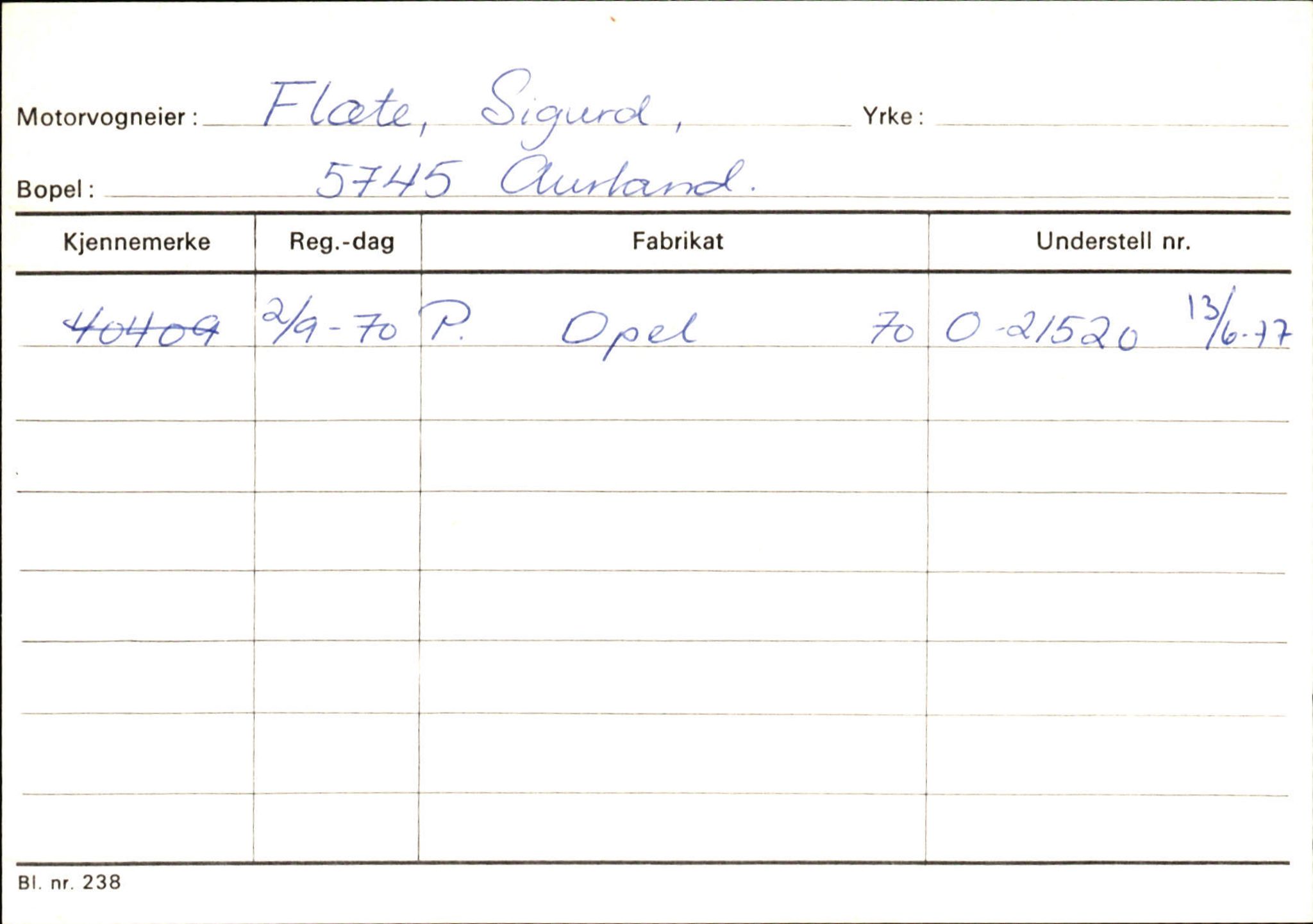 Statens vegvesen, Sogn og Fjordane vegkontor, SAB/A-5301/4/F/L0125: Eigarregister Sogndal V-Å. Aurland A-Å. Fjaler A-N, 1945-1975, p. 571