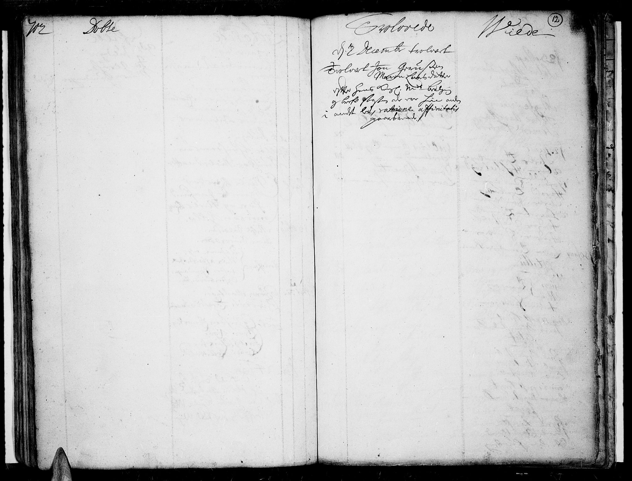 Lista sokneprestkontor, AV/SAK-1111-0027/F/Fa/L0001: Parish register (official) no. A 1 /3, 1693-1714, p. 12