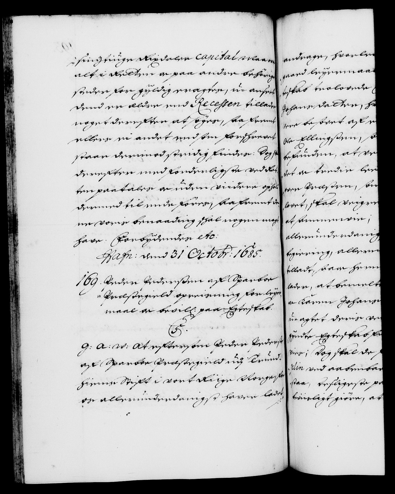 Danske Kanselli 1572-1799, AV/RA-EA-3023/F/Fc/Fca/Fcaa/L0014: Norske registre (mikrofilm), 1685-1687, p. 193b